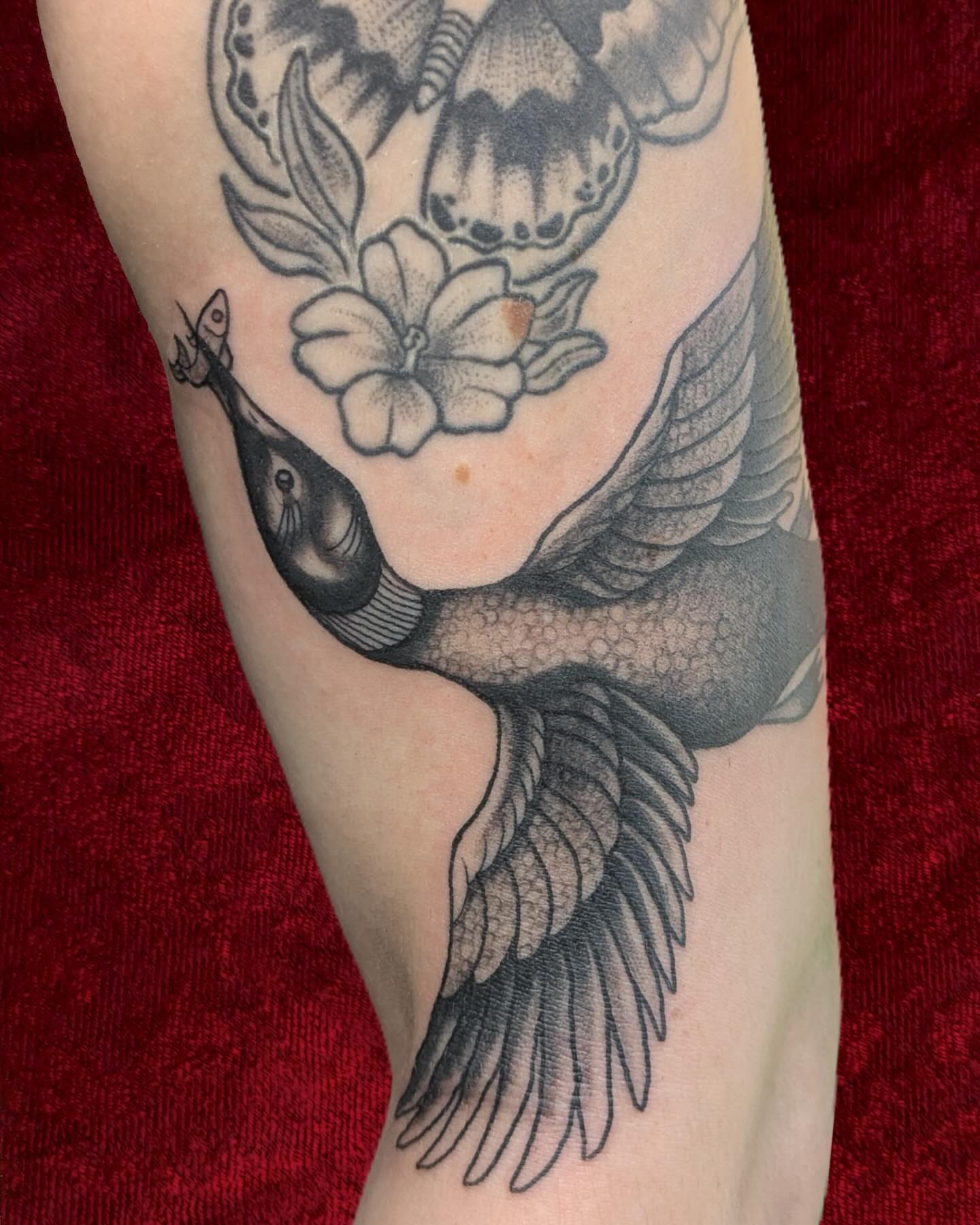 Tattoo by @folkfigment — black_and_grey
