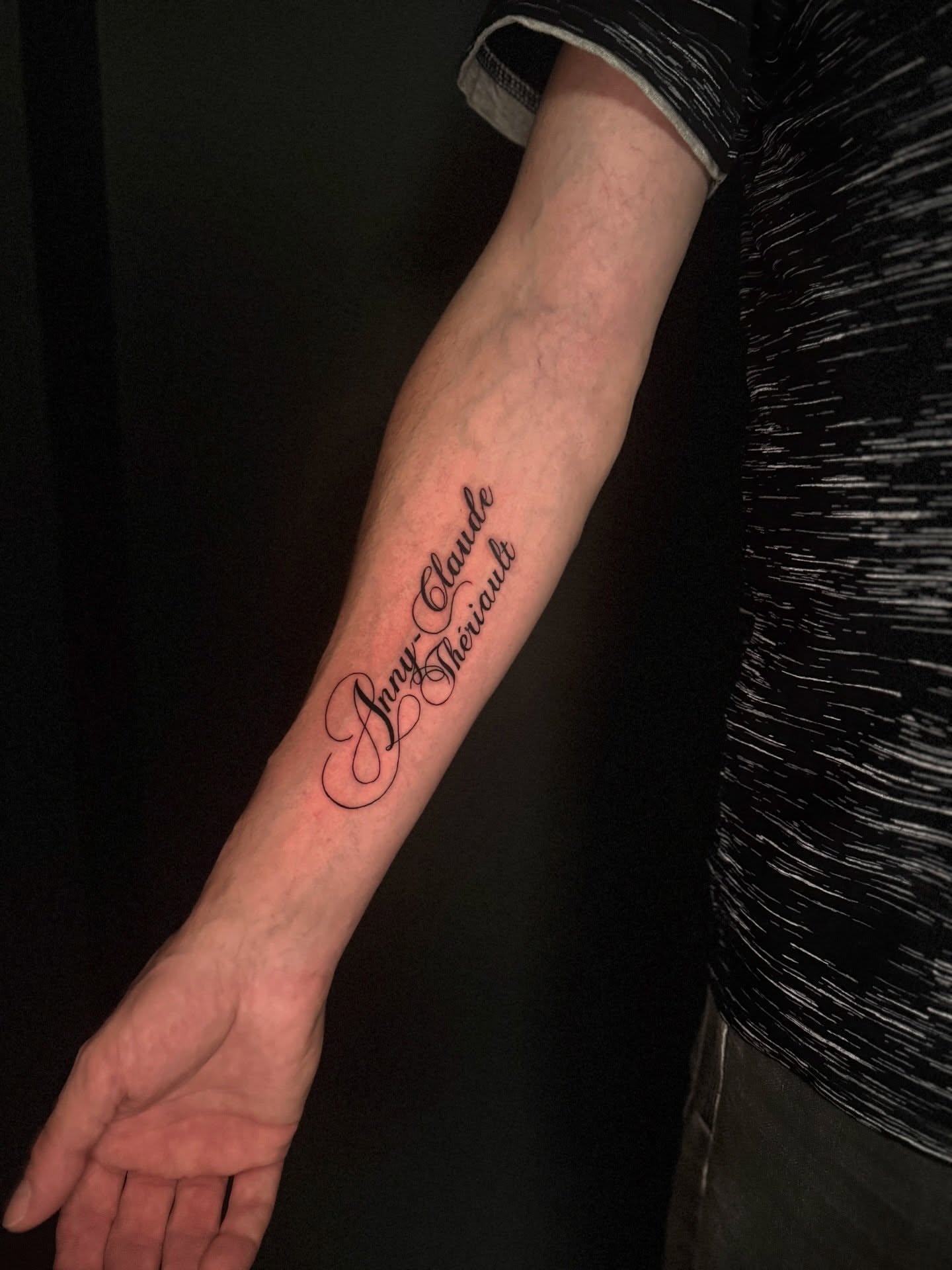 Tattoo by @vkilamb_studiotattoo — lettering_script