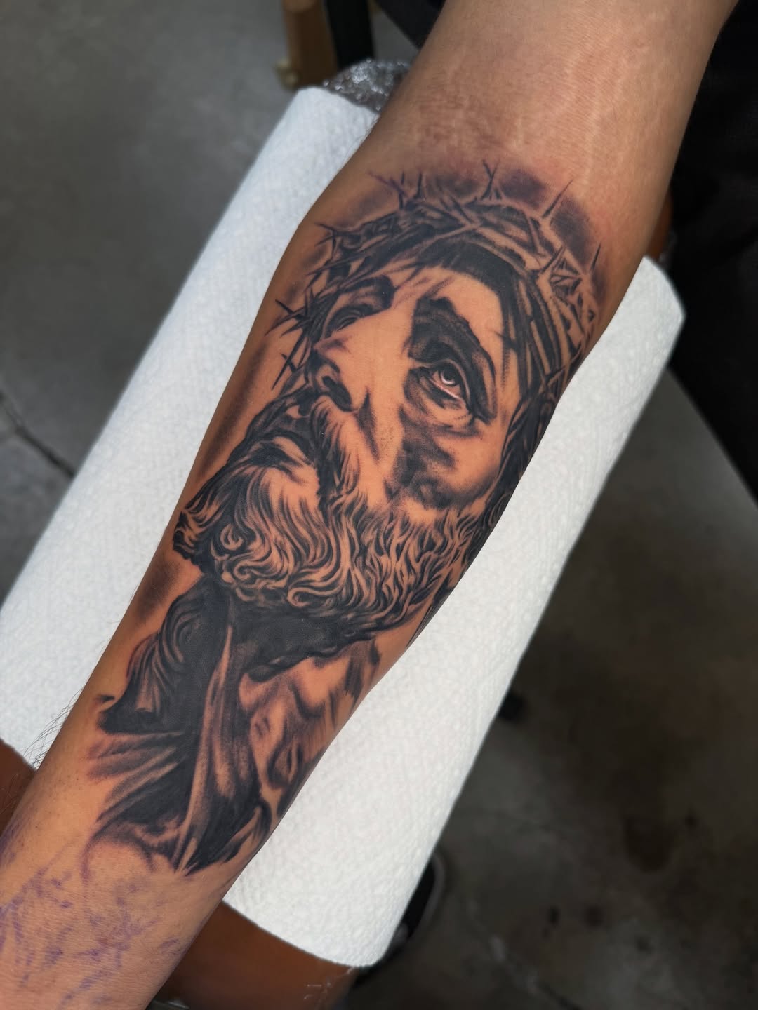 Tattoo by @_sloejamz_ — realism, black_and_grey