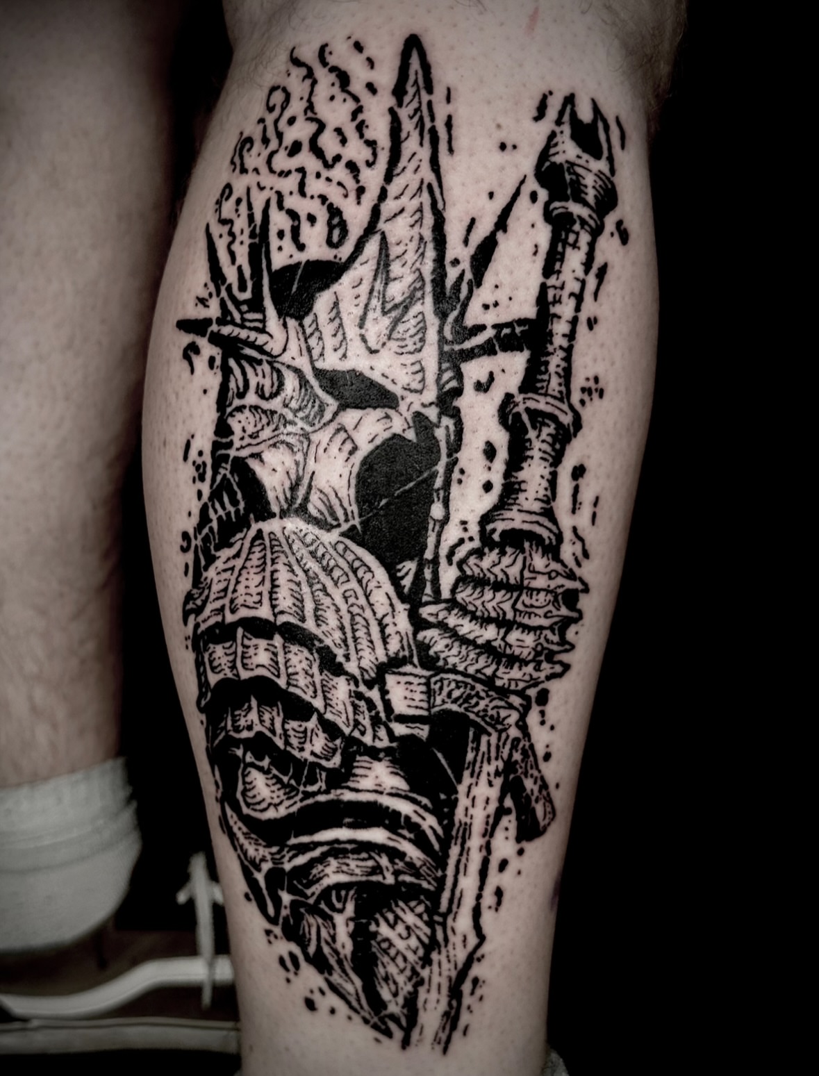 Samurai warrior realism tattoo on the forearm by Noah Durany