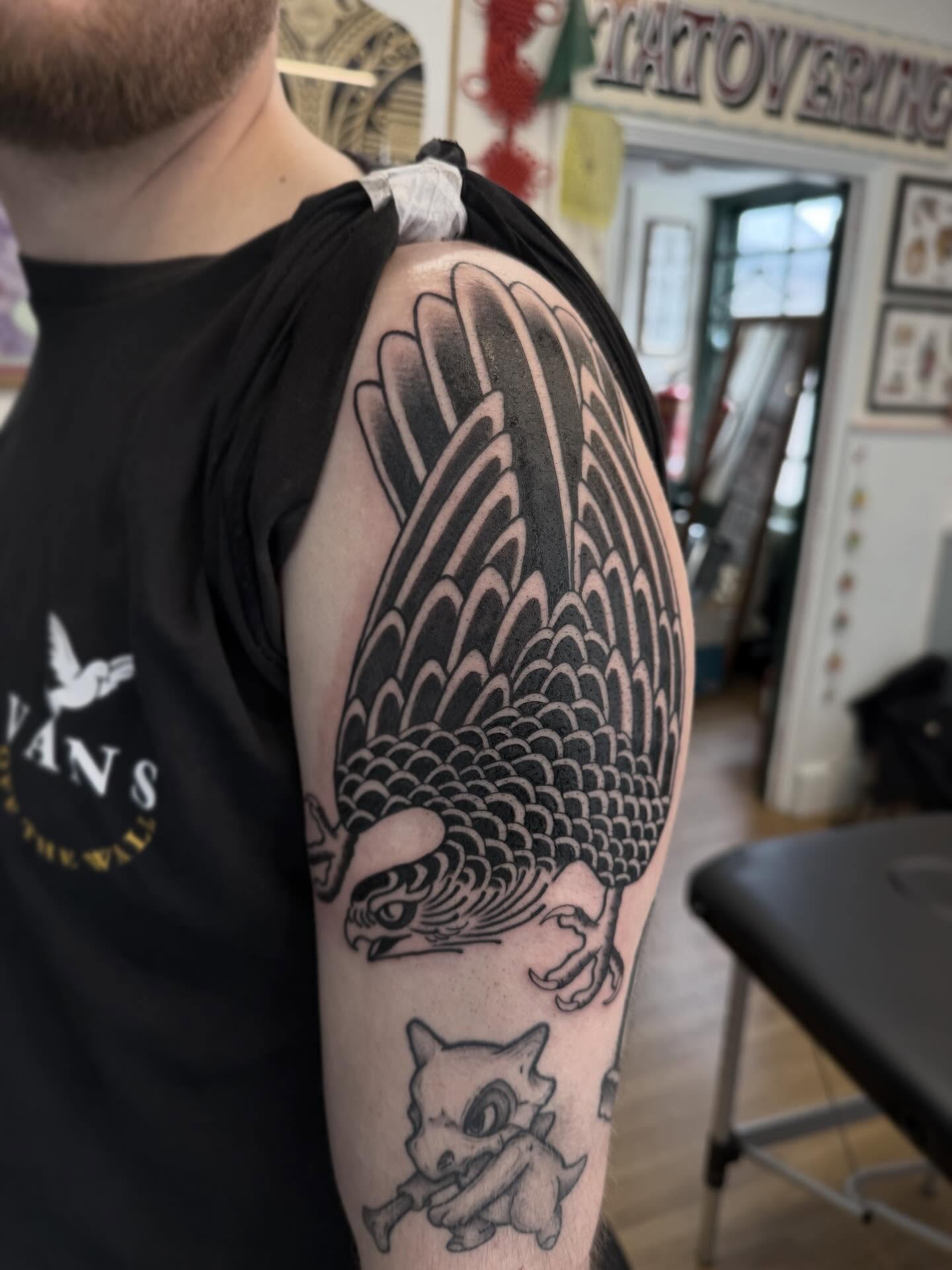 Tattoo by @staygoodtom — black_and_grey