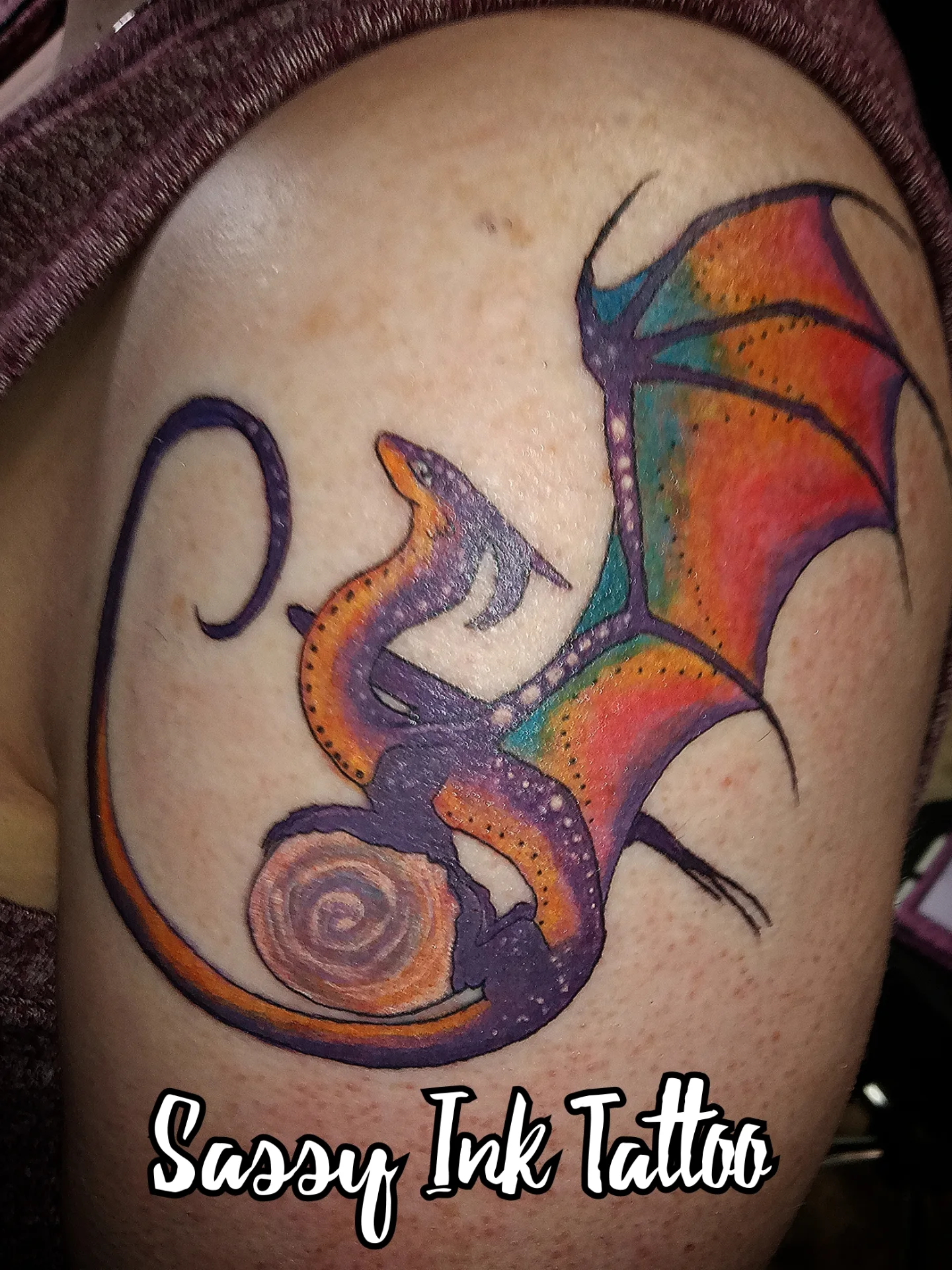Tattoo by @sassyinktattoos — dotwork