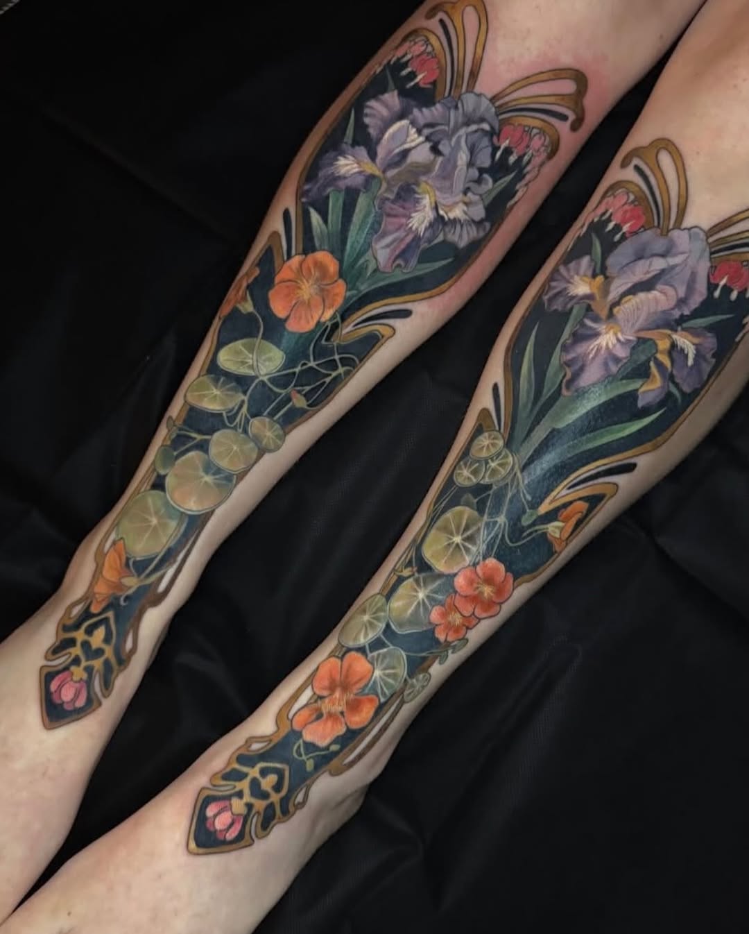 Neo-traditional tattoo on the forearm by Paige Hudon, Chicago, Illinois