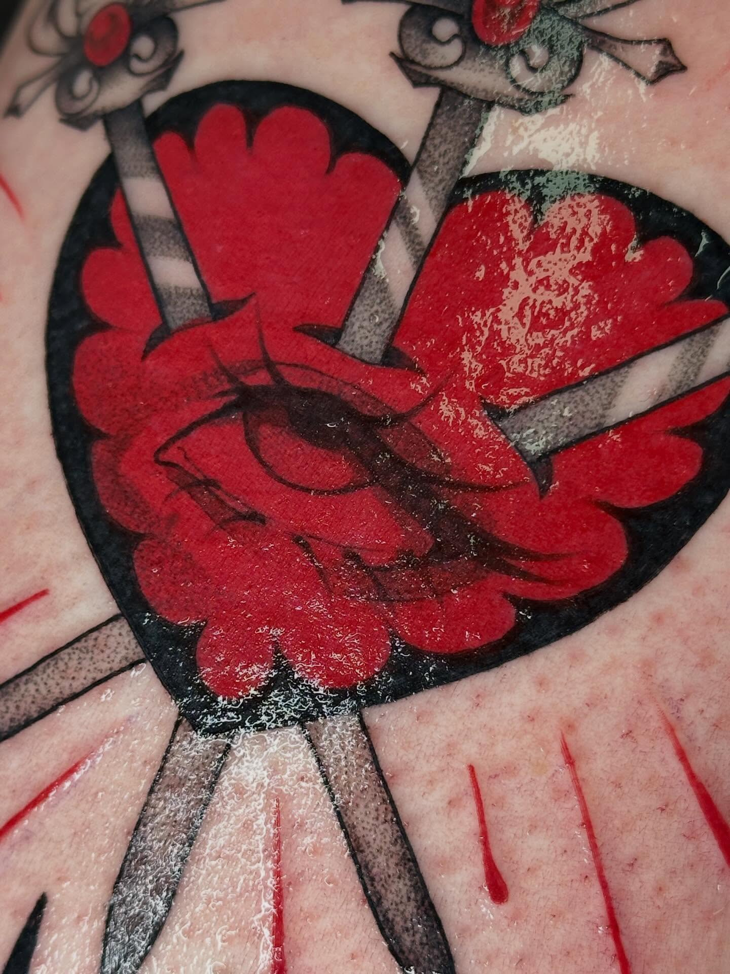 Red dragon American traditional tattoo on the hand by 𝔅𝔞𝔱𝔅𝔬𝔫𝔢 🦇Mariah Hernandez