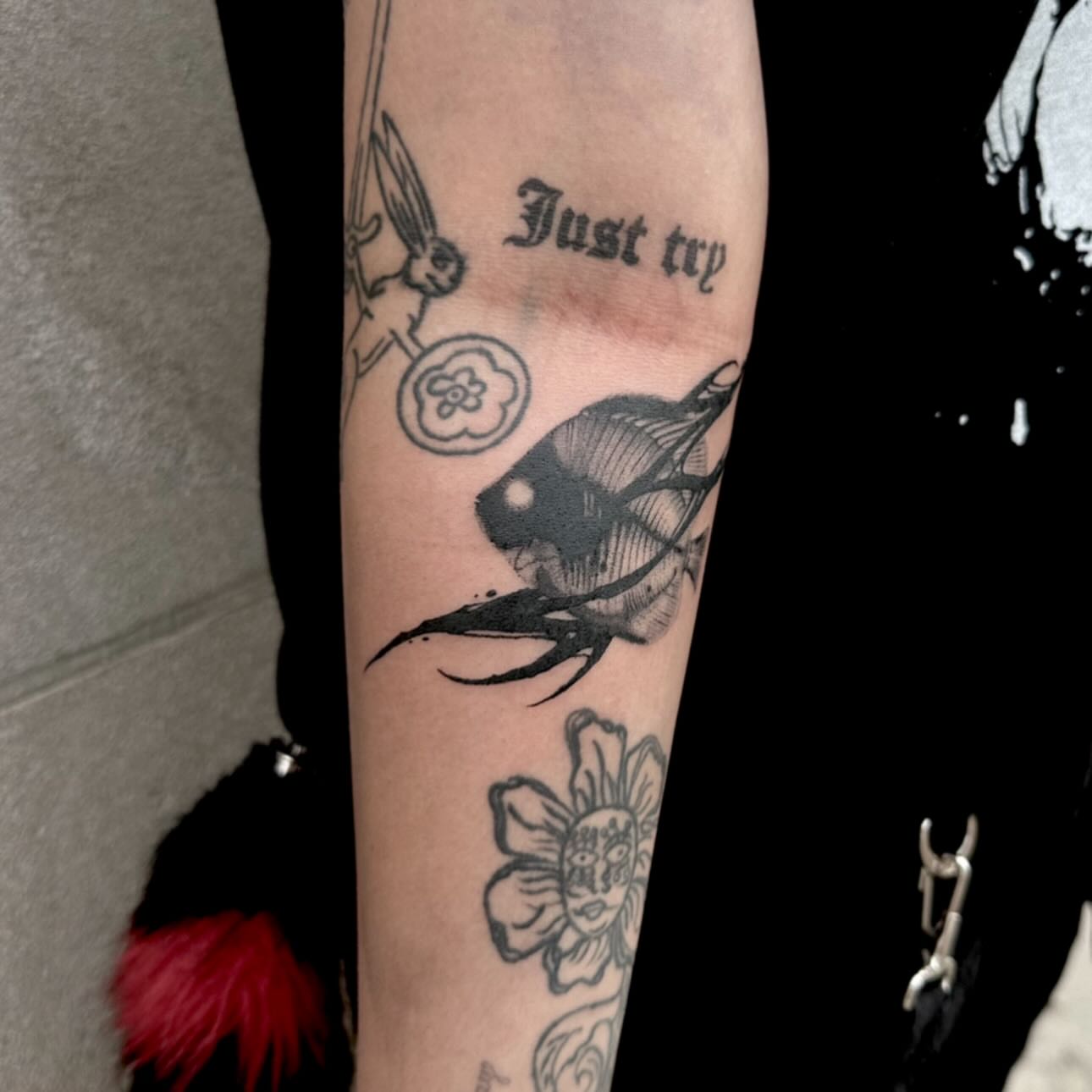 Tattoo by @quail.tattoos — black_and_grey
