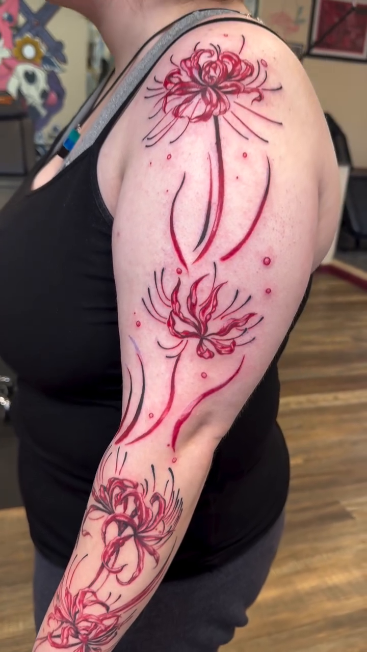Tattoo by @inkbyathena — japanese_irezumi, black_and_grey