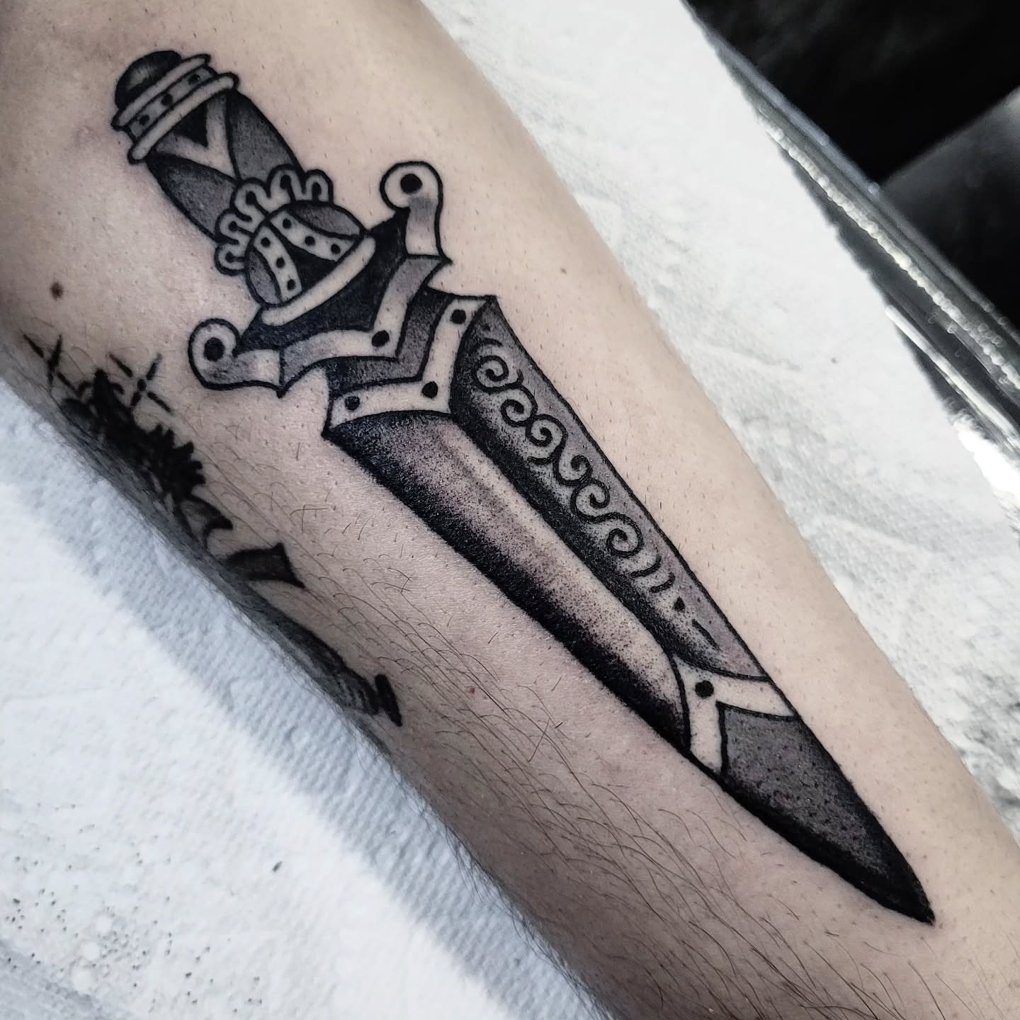 Tattoo by @werexwolf — black_and_grey