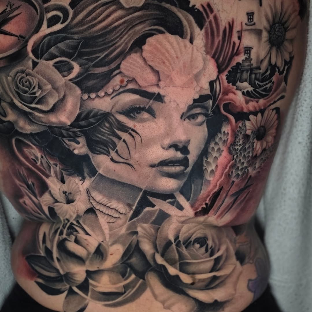 Tattoo by @gl_tattoos — realism, black_and_grey