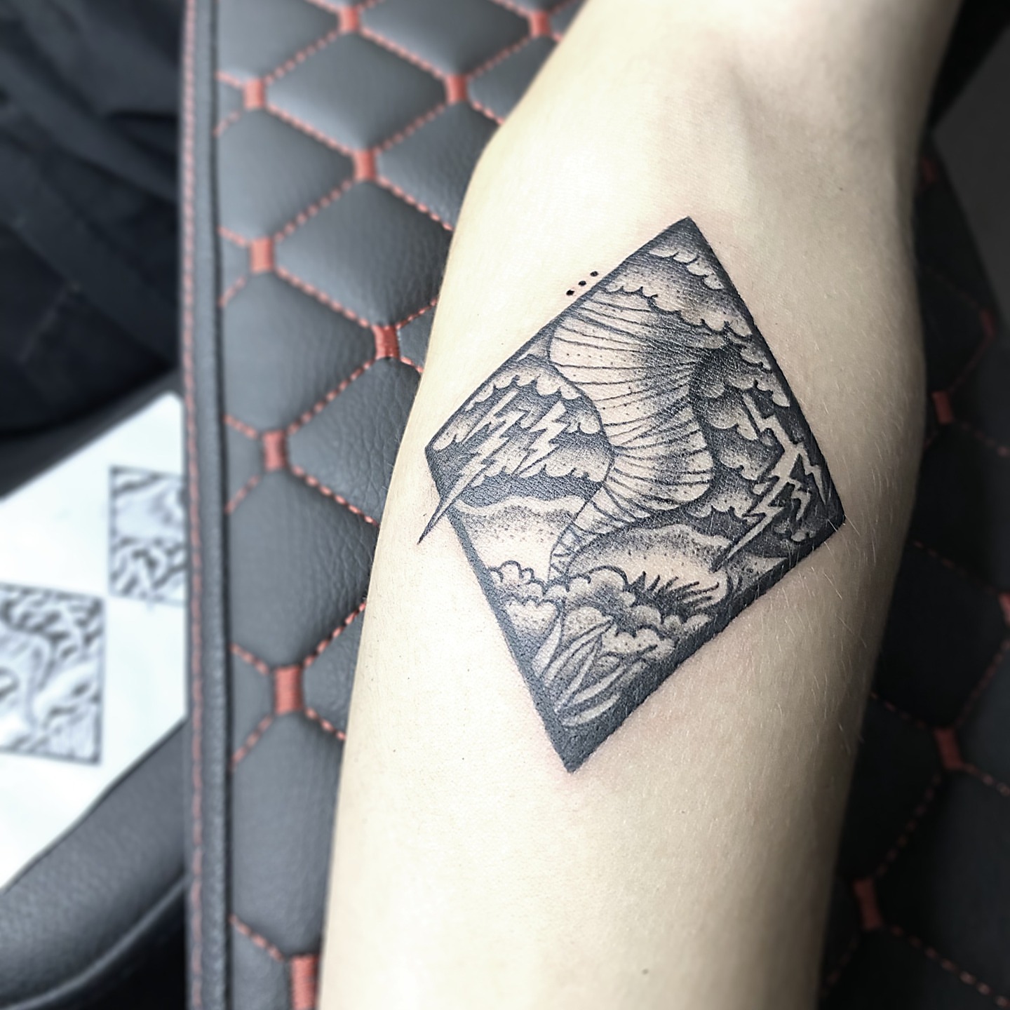 Bird dotwork tattoo on the forearm by R o s e