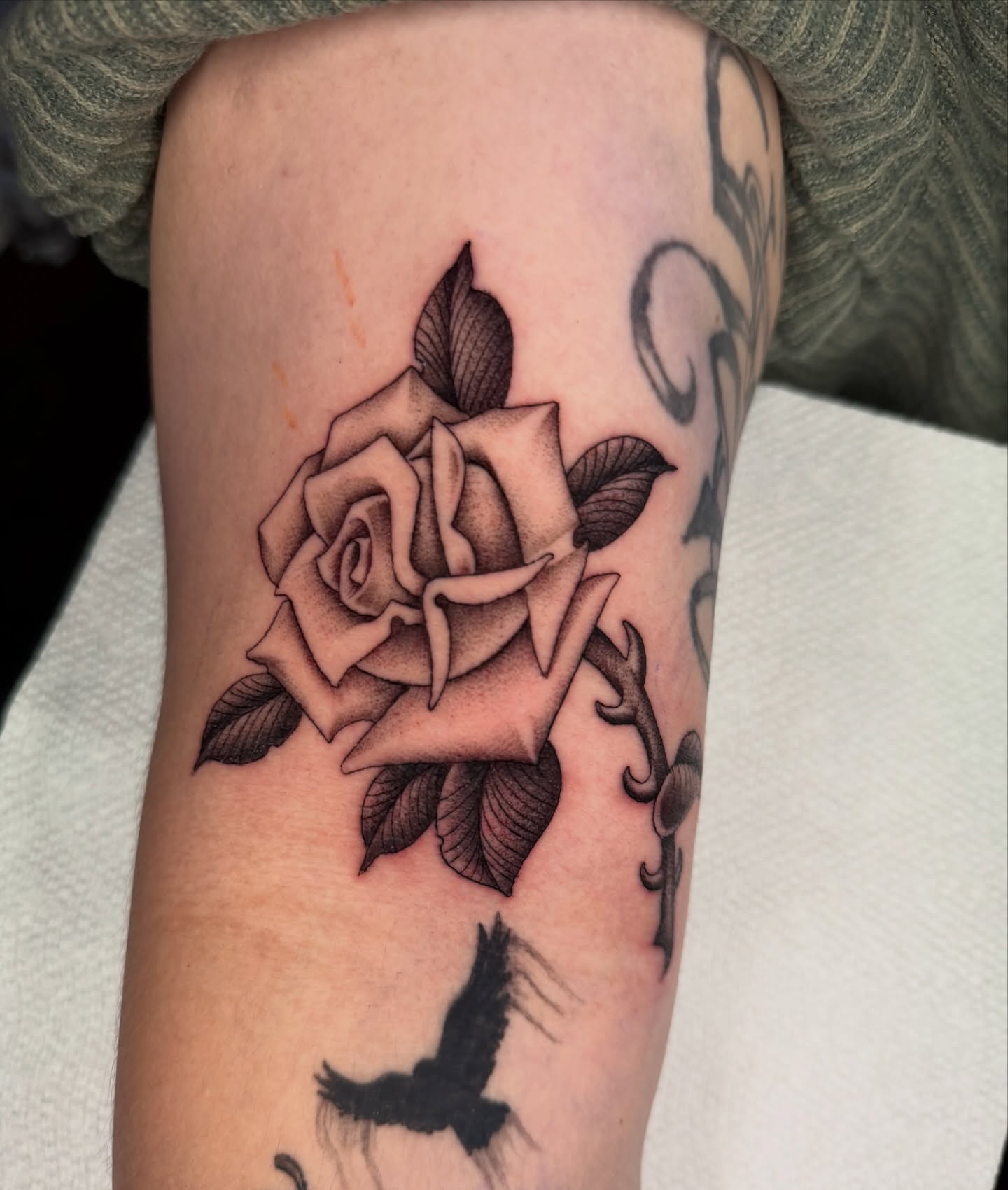 Tattoo by @ruckustattoo — black_and_grey