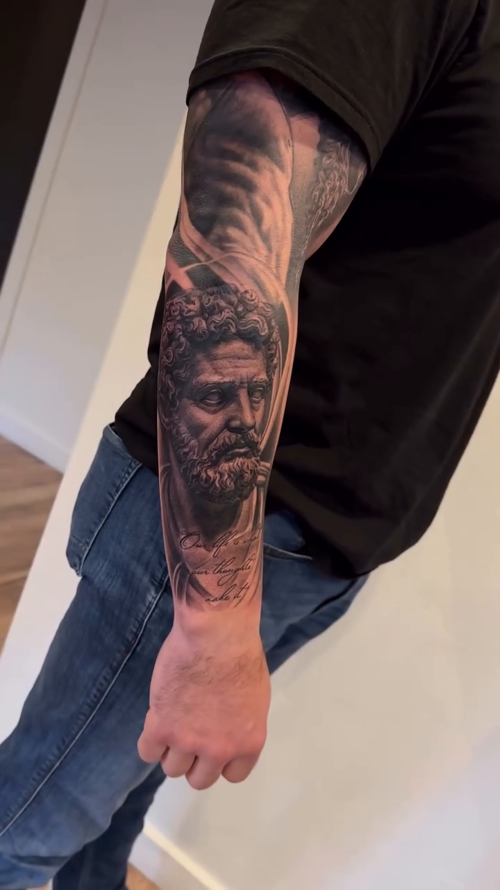 Tattoo by @paigejeantattoos β realism, black_and_grey