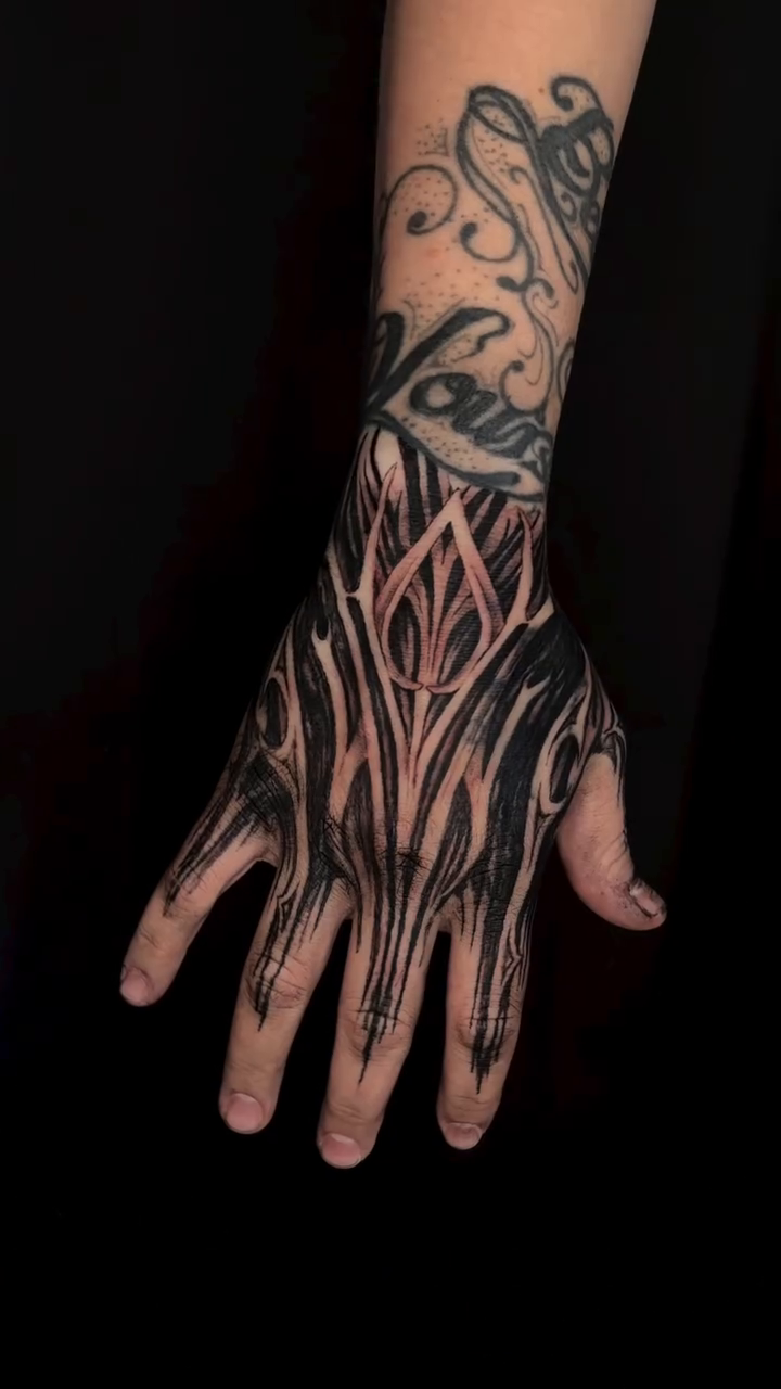 Tattoo by @inkedbyhades — blackwork, ornamental