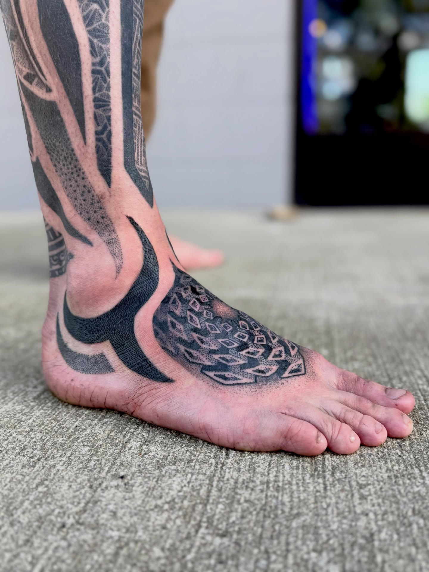Tattoo by @london_on_the_tatts — dotwork, geometric