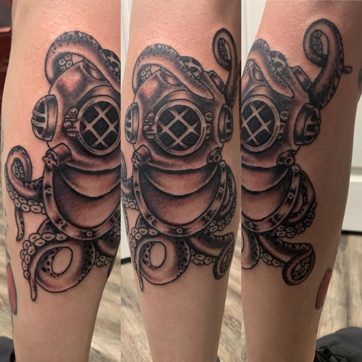 Tattoo by @goat76 — black_and_grey, realism