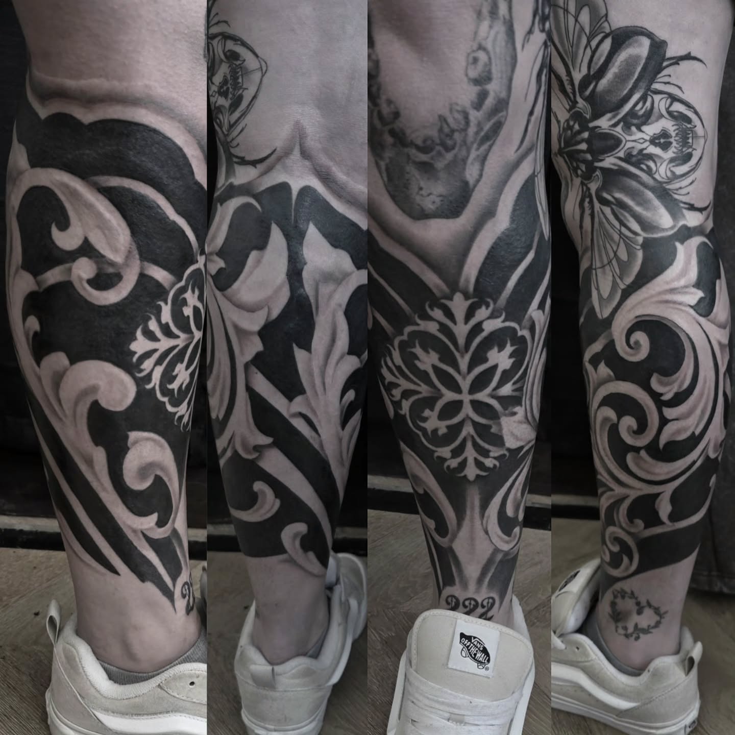 Tattoo by @samanthamcquillanart — black_and_grey, ornamental