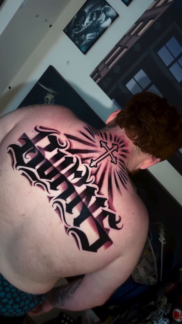 Tattoo by @dannys_tattoo_official — lettering_script, blackwork
