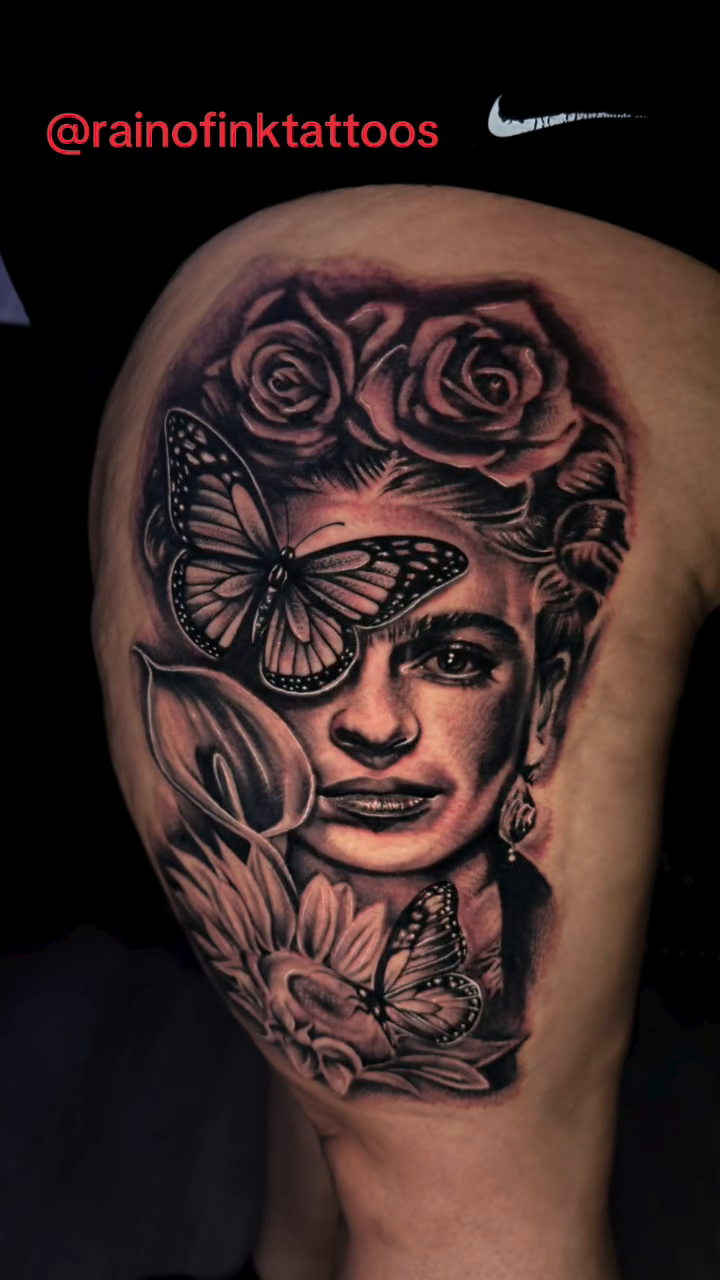 Tattoo by @rainofinktattoos — realism, black_and_grey
