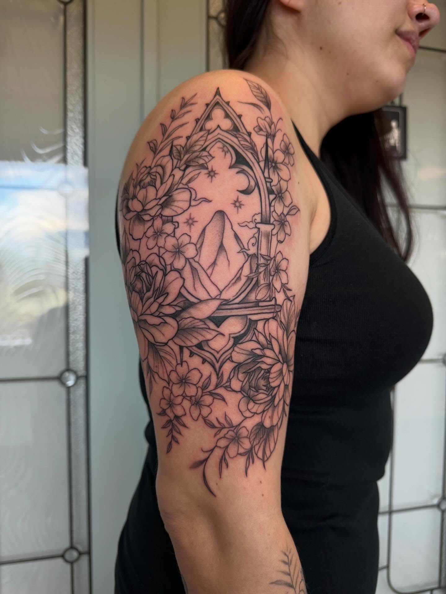 Tattoo by @aj.tattoos.piercings — black_and_grey, ornamental
