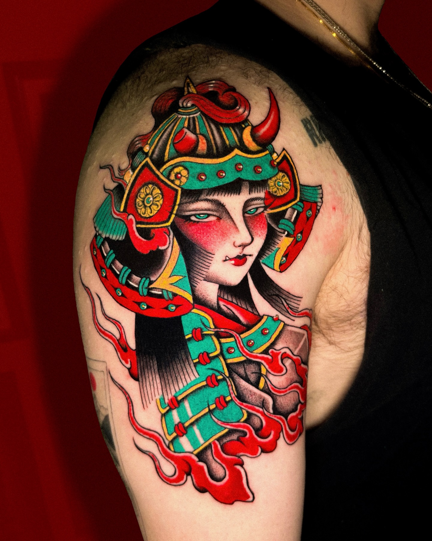 Tattoo by @dayninestattoo — american_traditional, japanese_irezumi