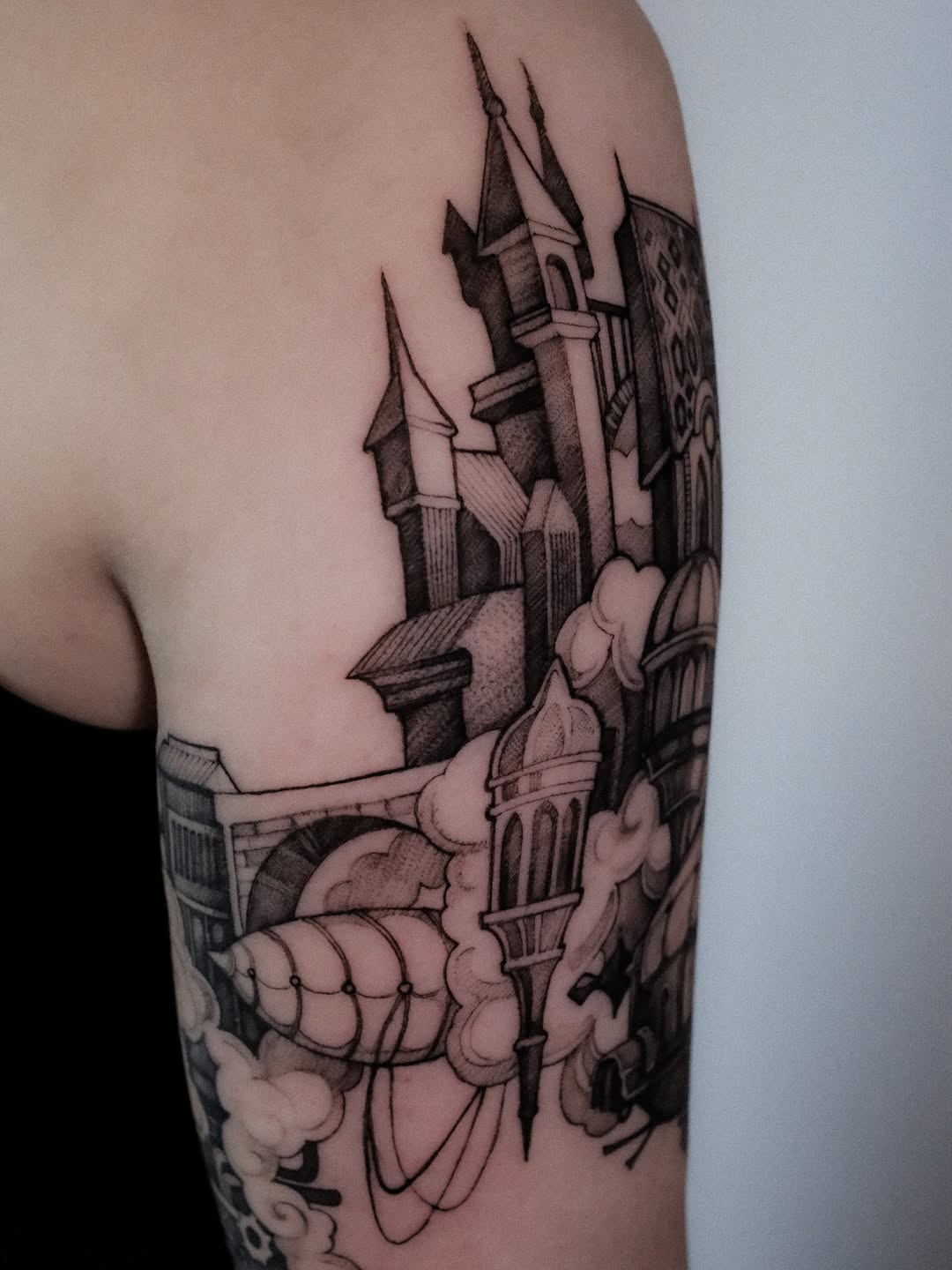 Tattoo by @zozutattoo — illustrative, black_and_grey