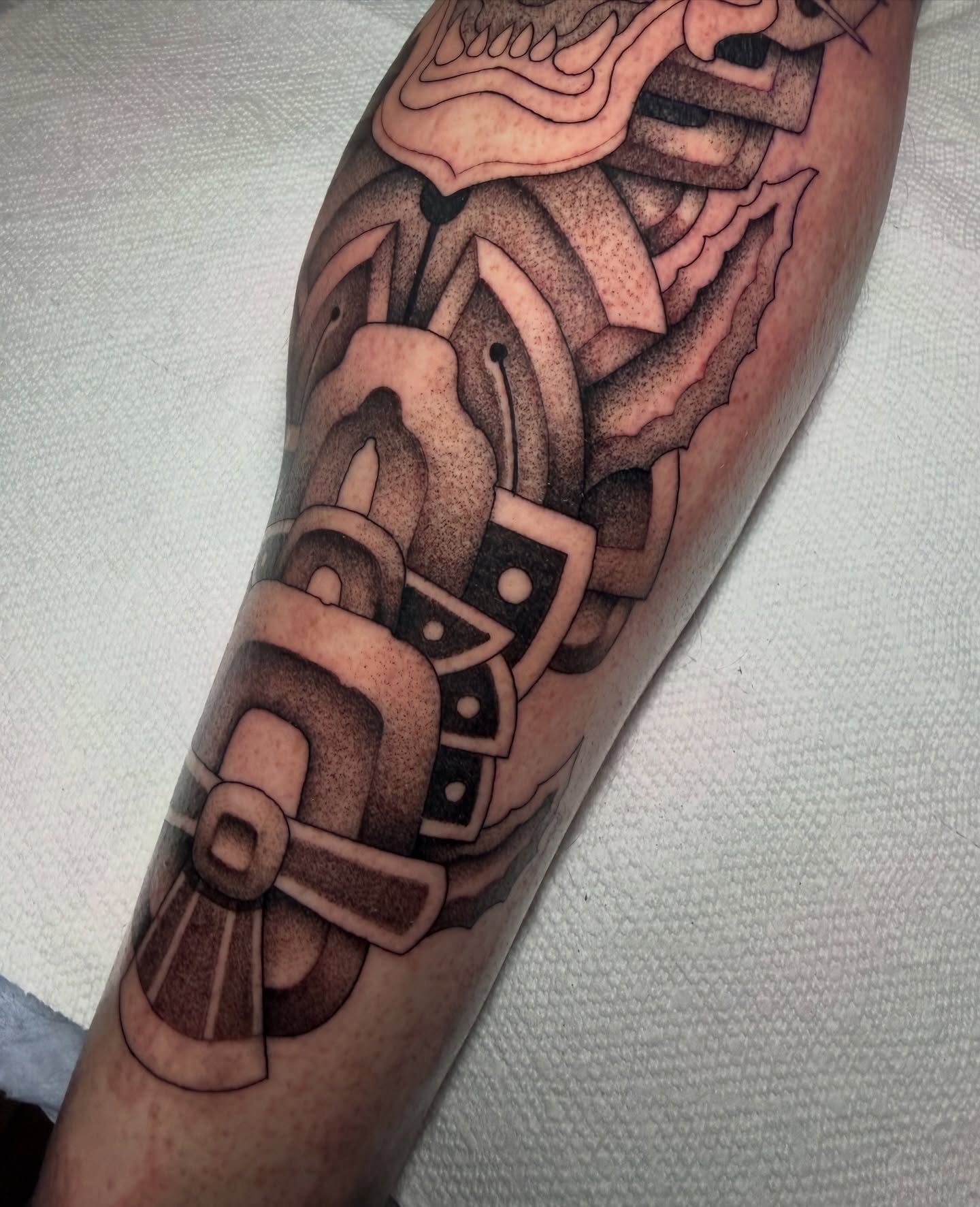 Tattoo by @ruckustattoo — black_and_grey