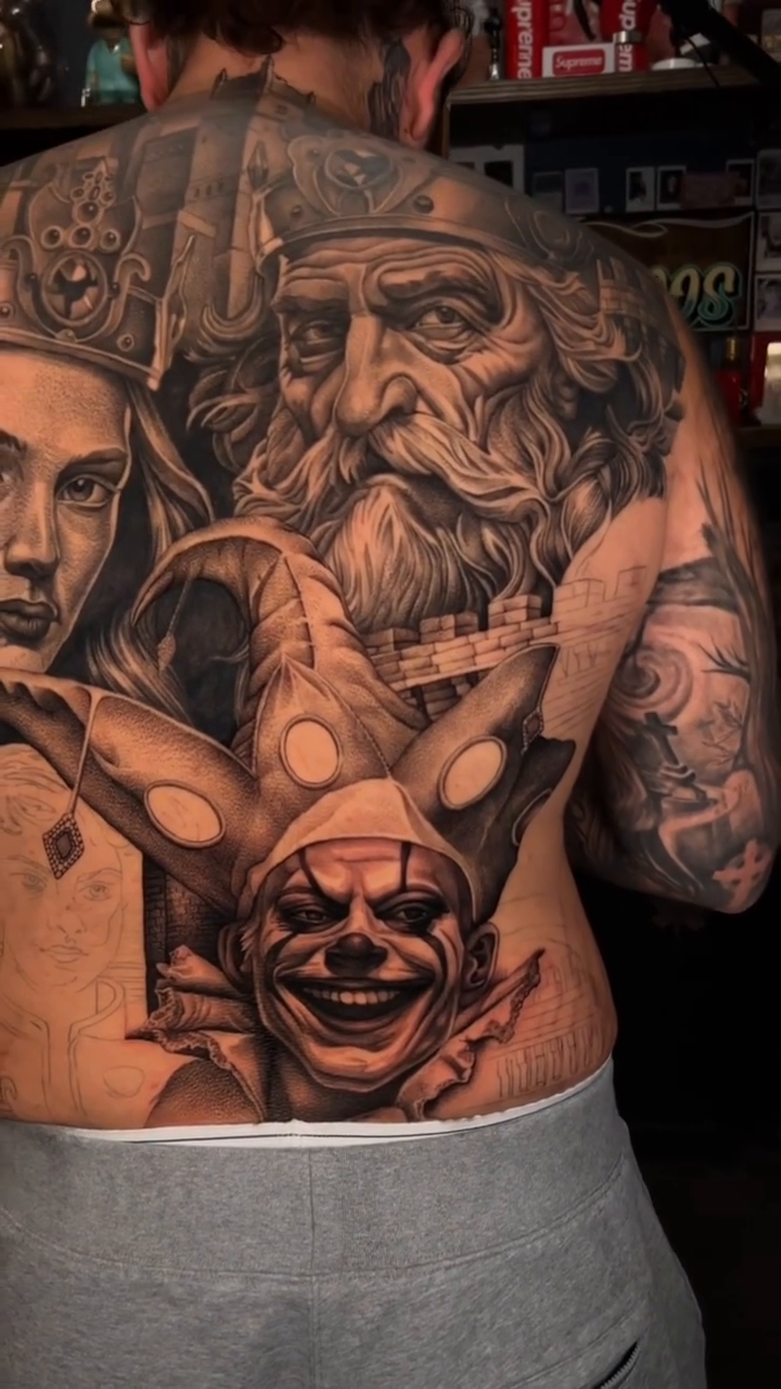 Tattoo by @jonnelson_tattoos — realism, black_and_grey