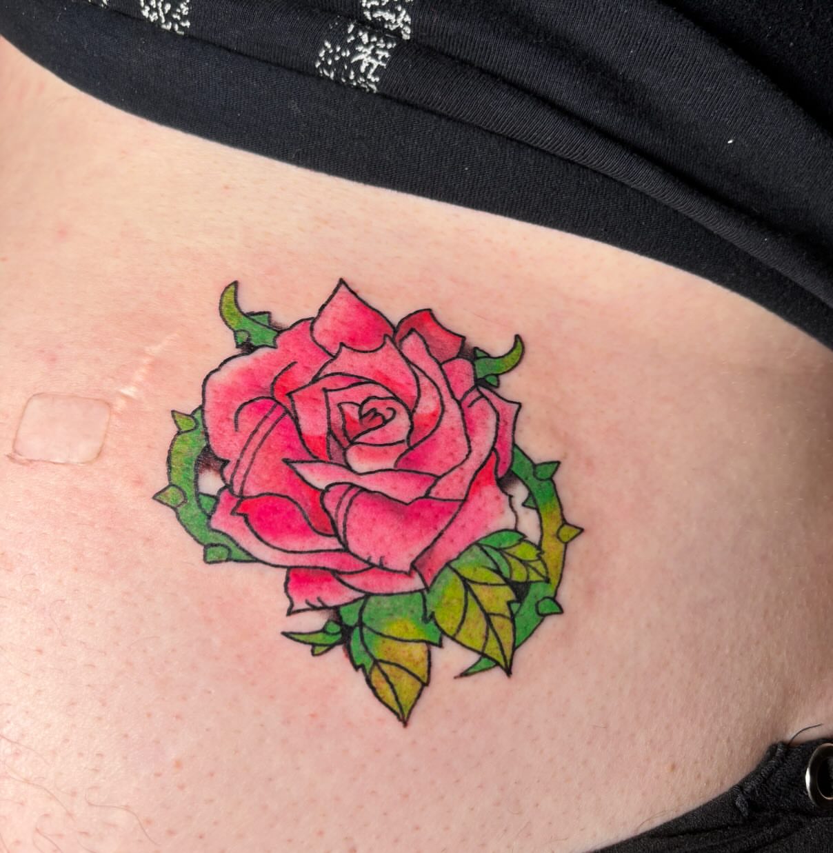 Rose realism tattoo on the ribs by ๐ฎ๐๐๐๐๐๐ ๐ฝ๐๐ โ