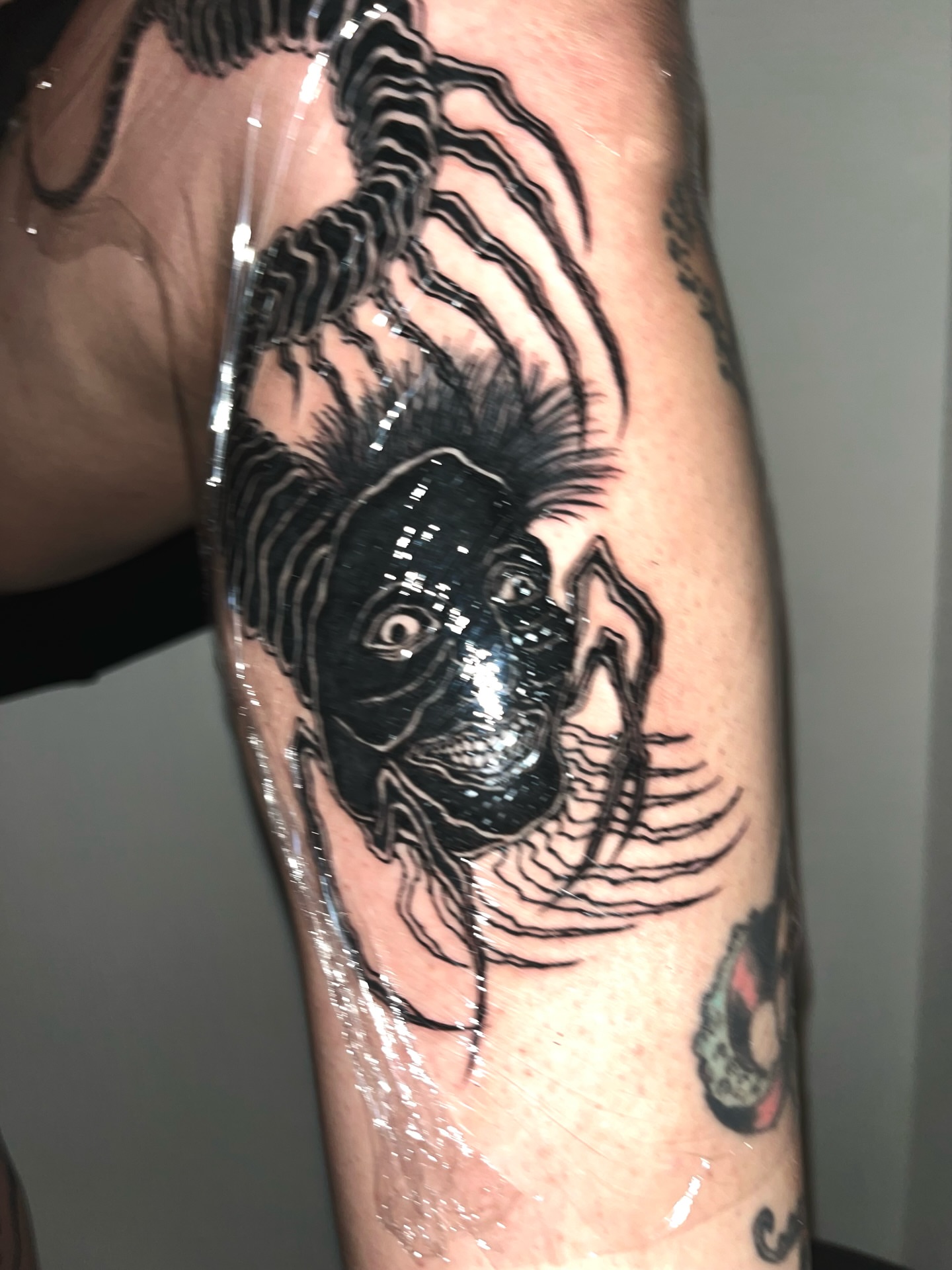 Tattoo by @ssssssssssim5 — black_and_grey, dark_realism