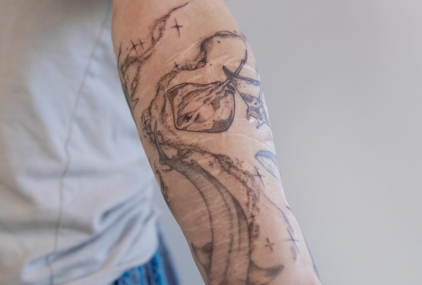 Tattoo by @seraphim.fineline — black_and_grey
