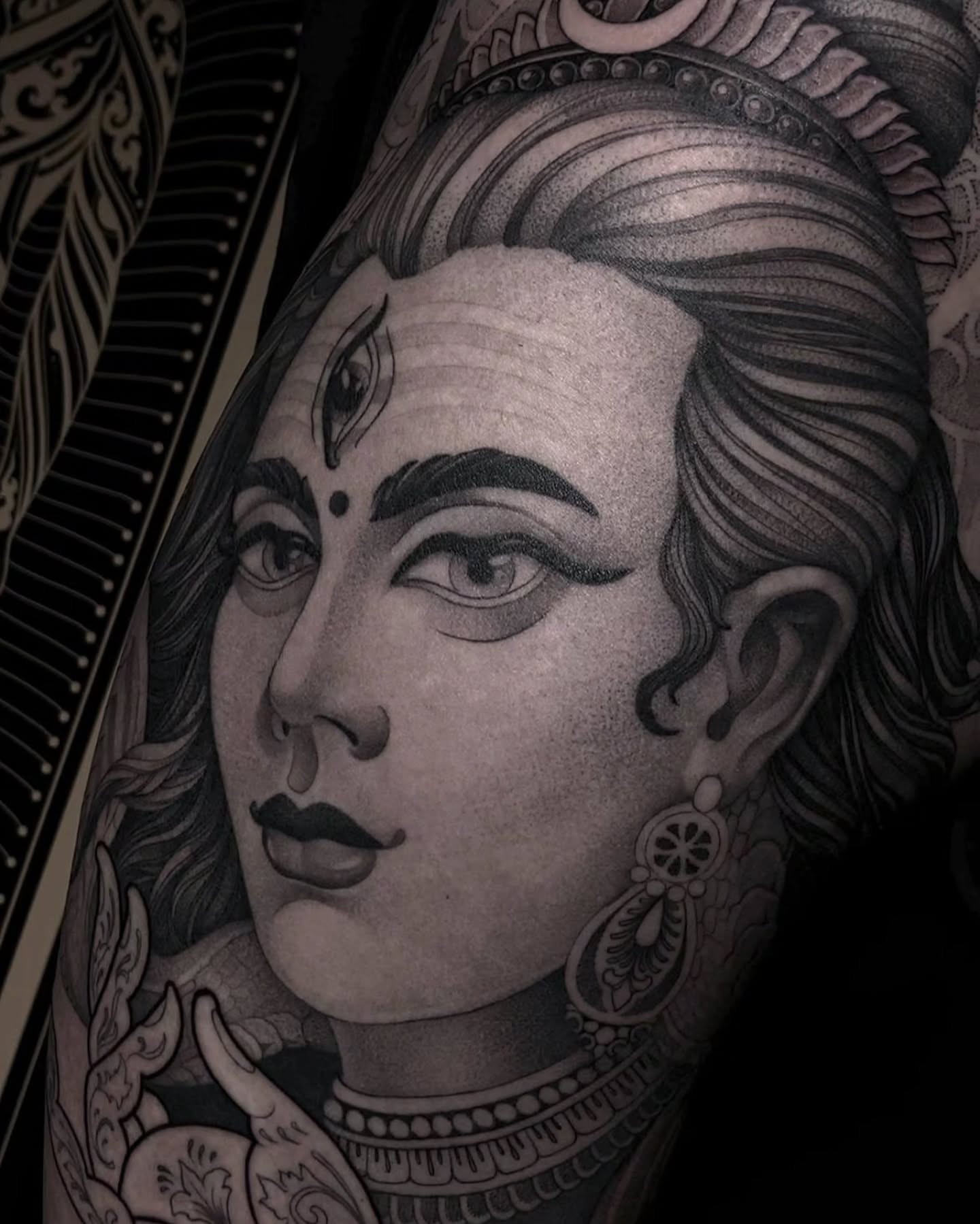 Tattoo by @pallada.is.love — black_and_grey, realism