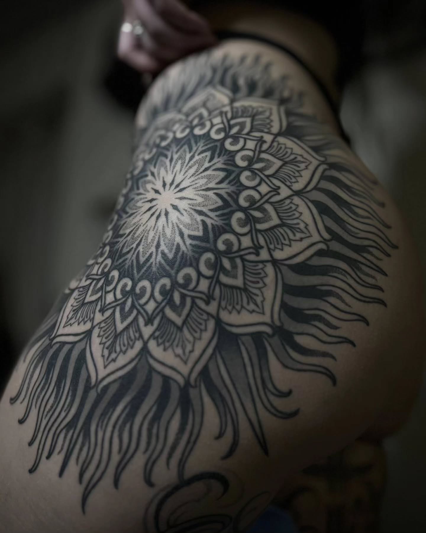 Tattoo by @pallada.is.love — black_and_grey