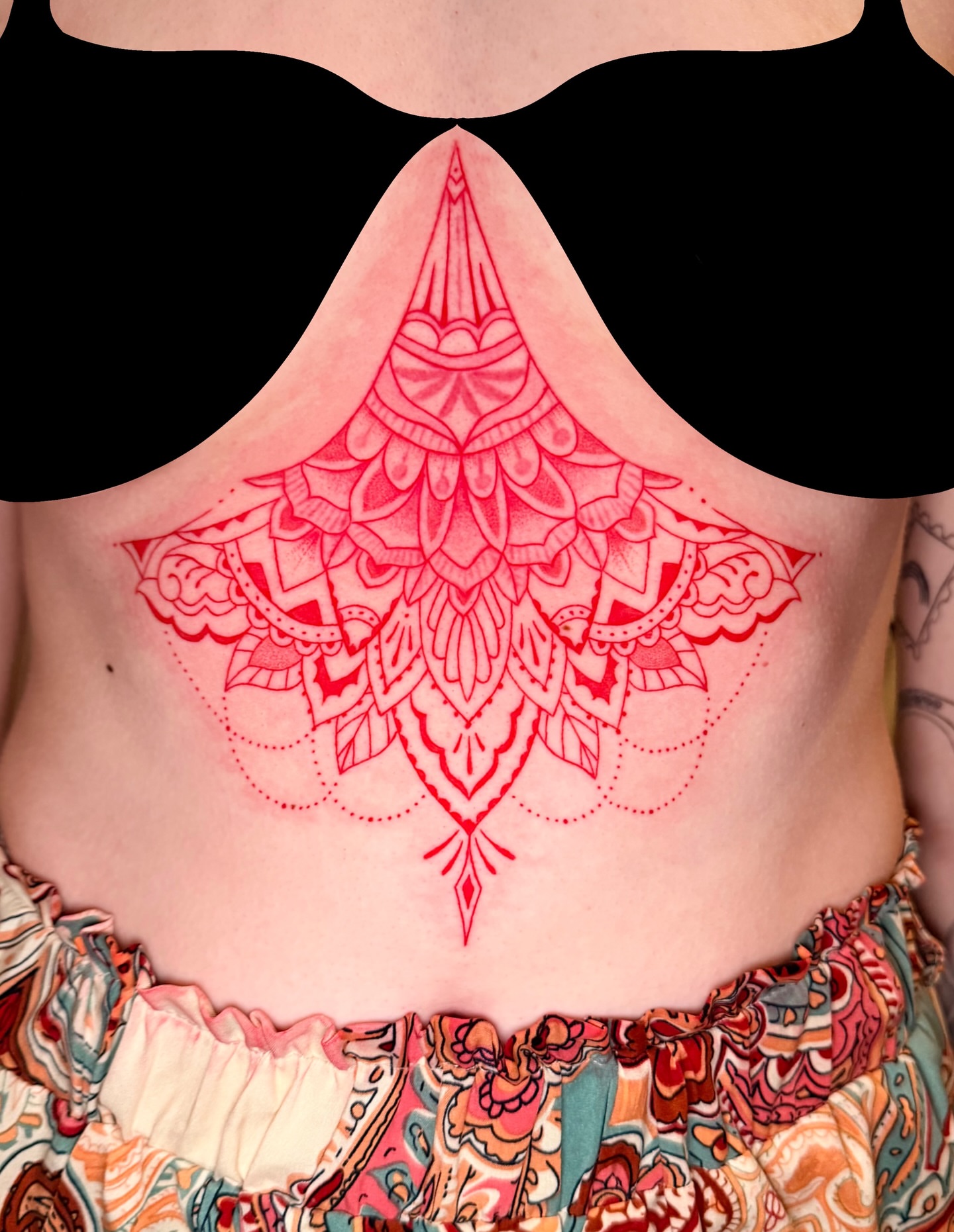 Mandala ornamental tattoo on the torso by ππ£ππ€π₯π ππ¦ππ‘π, Lakewood, Colorado