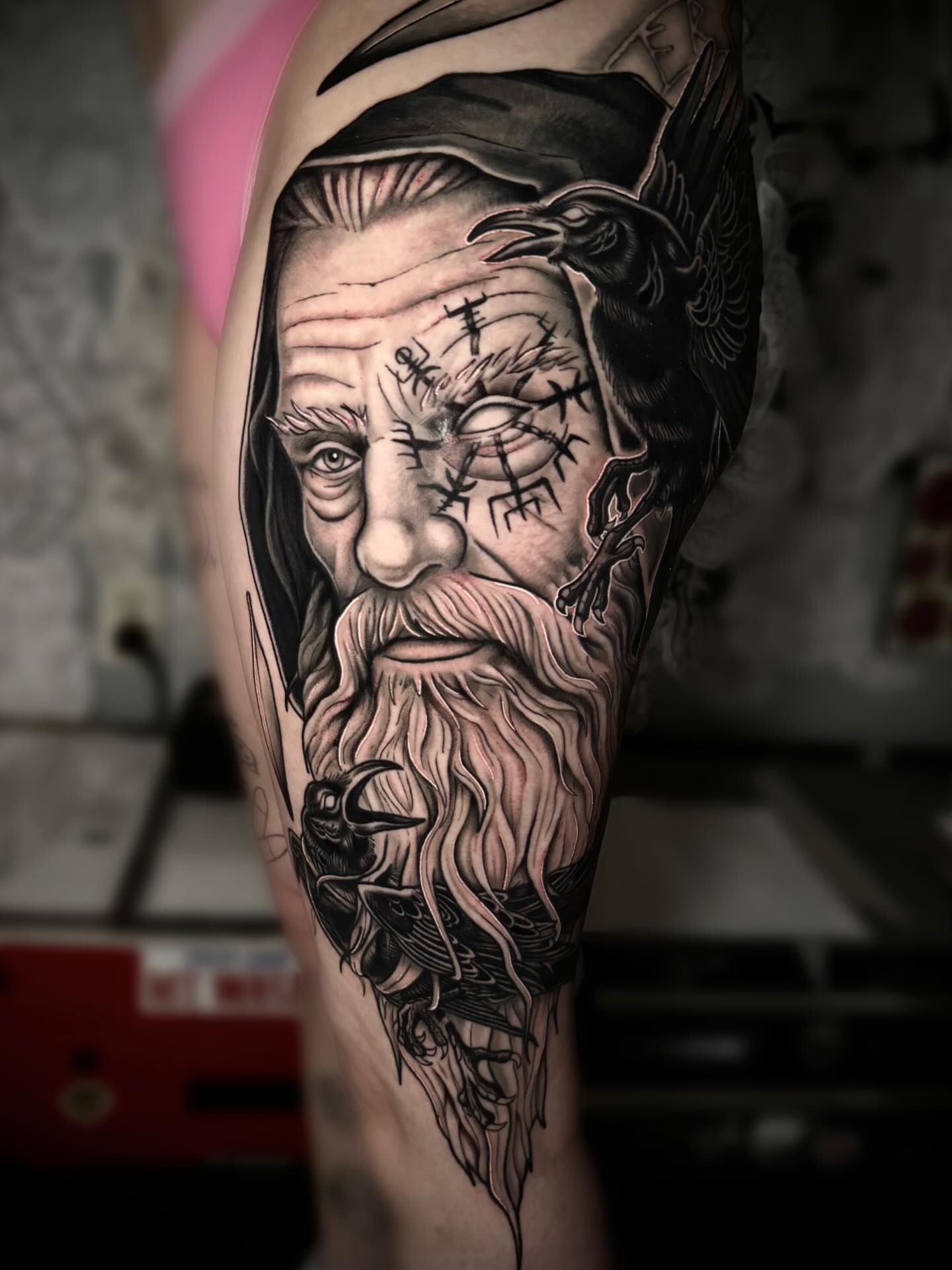 Tattoo by @nategtattoo — realism, black_and_grey