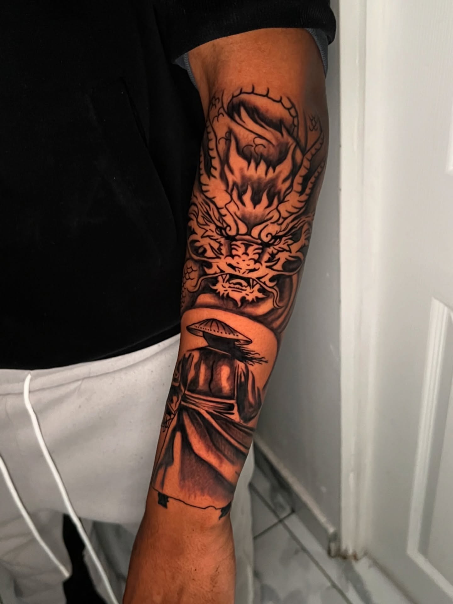 Tattoo by @inkatatts β japanese_irezumi, black_and_grey