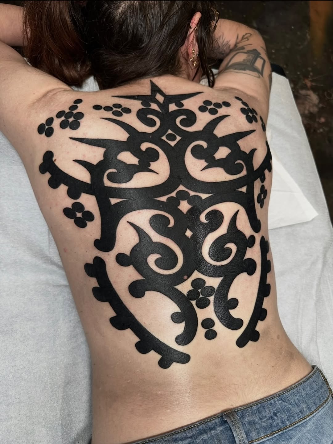 Tattoo by @krystaltattoo — blackwork, ornamental