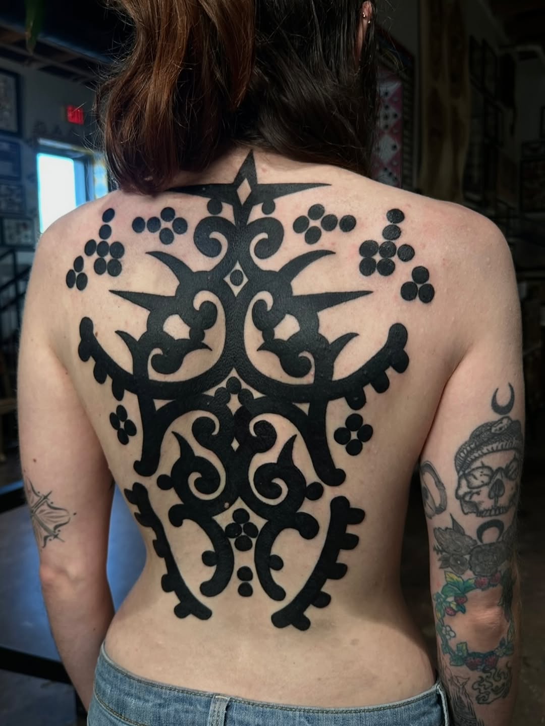 Tattoo by @krystaltattoo — blackwork, ornamental
