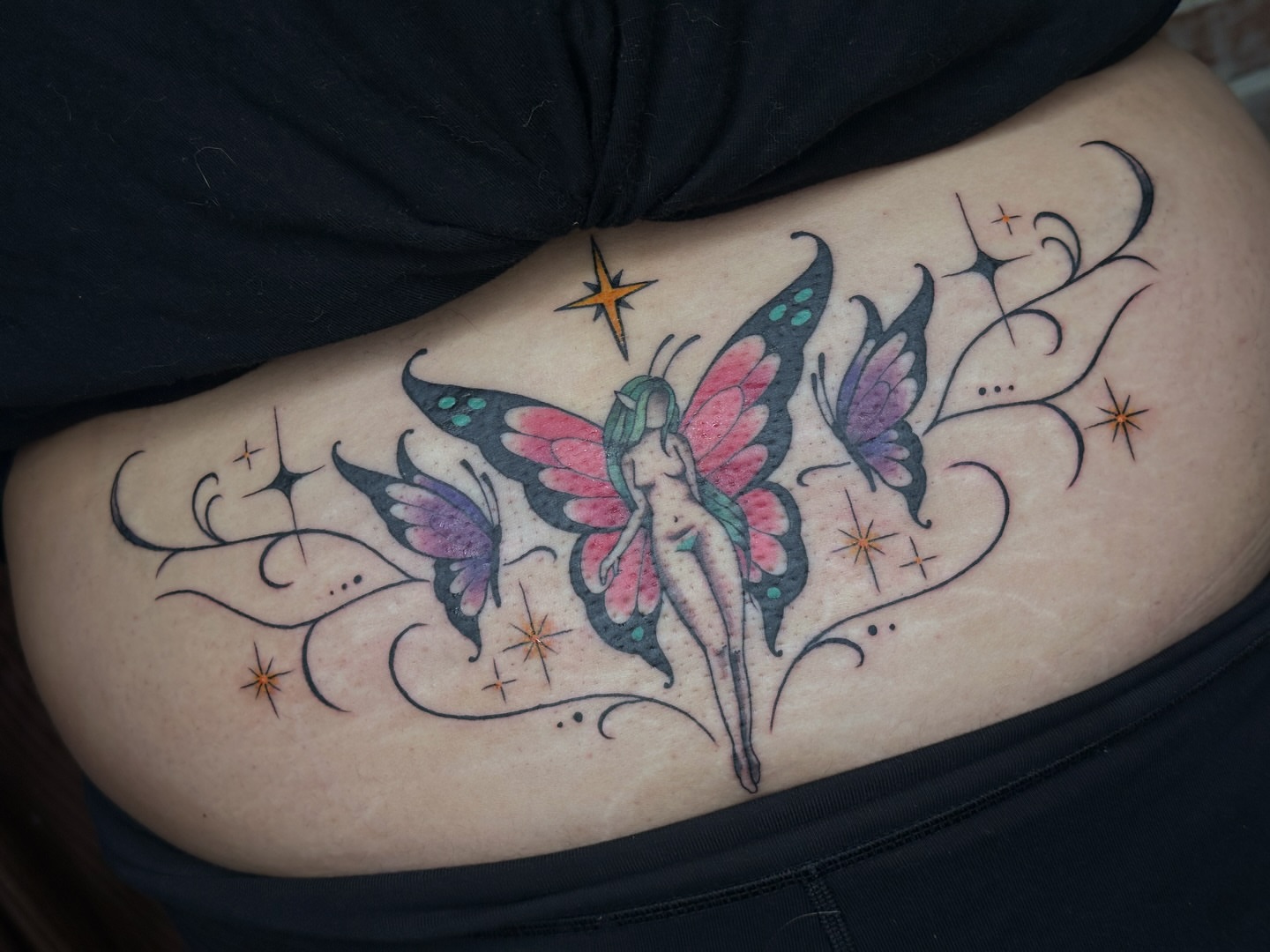 Tattoo by @caitycat.tattoos — watercolor, new_school