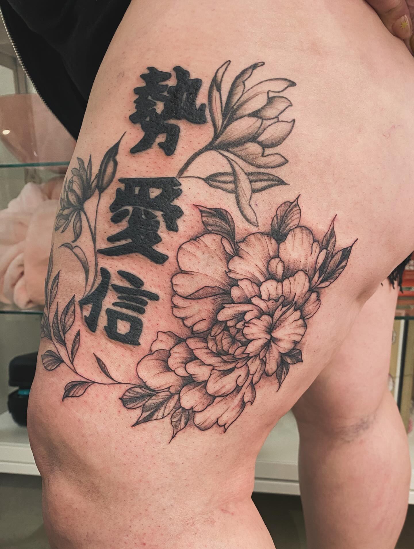 Tattoo by @wariospeedwagon — black_and_grey