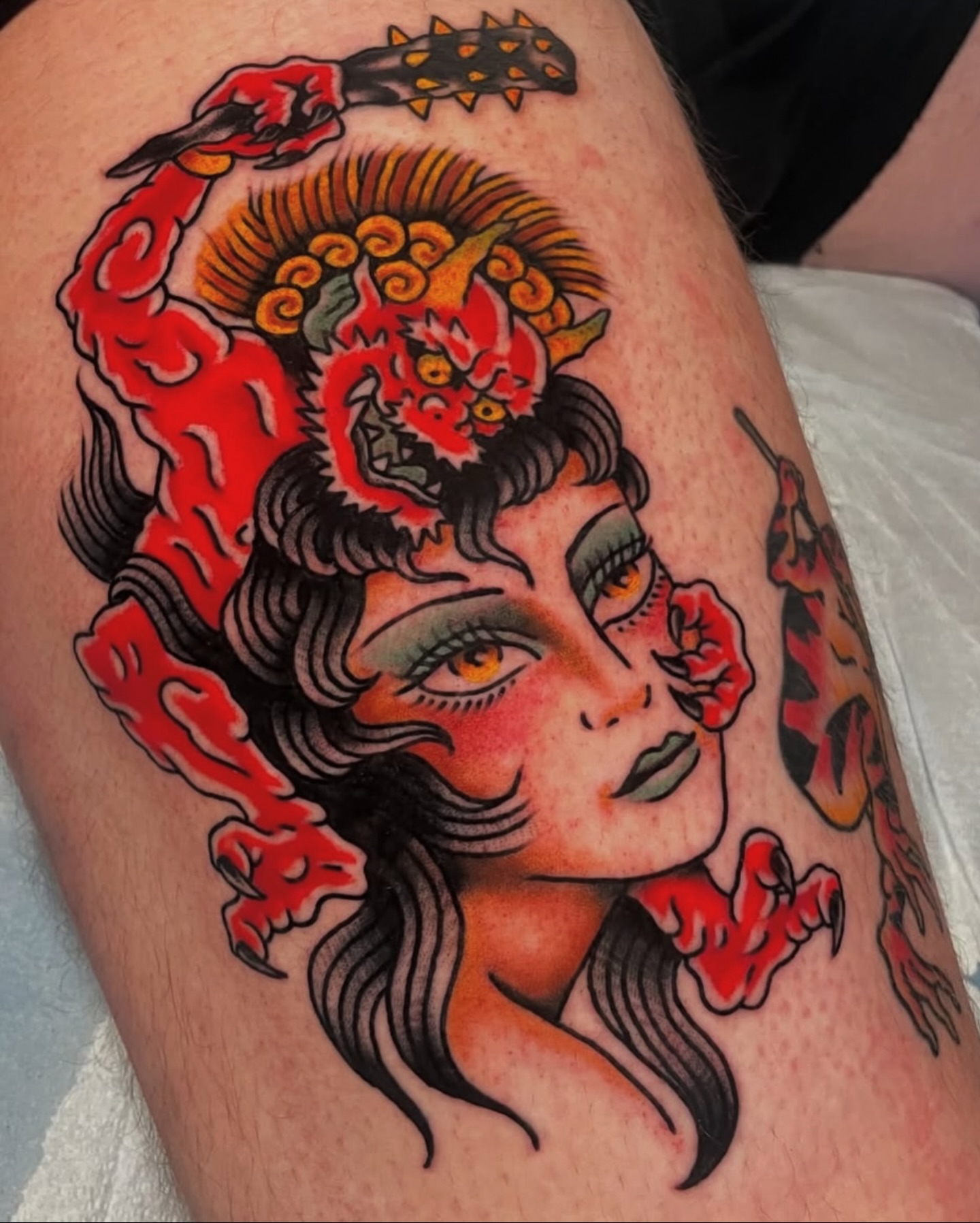 Tattoo by @daveconleytattoo — american_traditional, neo_traditional