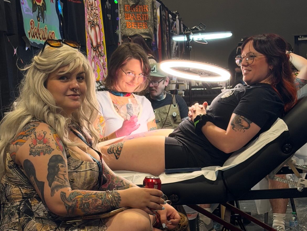 Tattooed leg American traditional tattoo on the leg by madelynne (maddie) caldwell tattoos