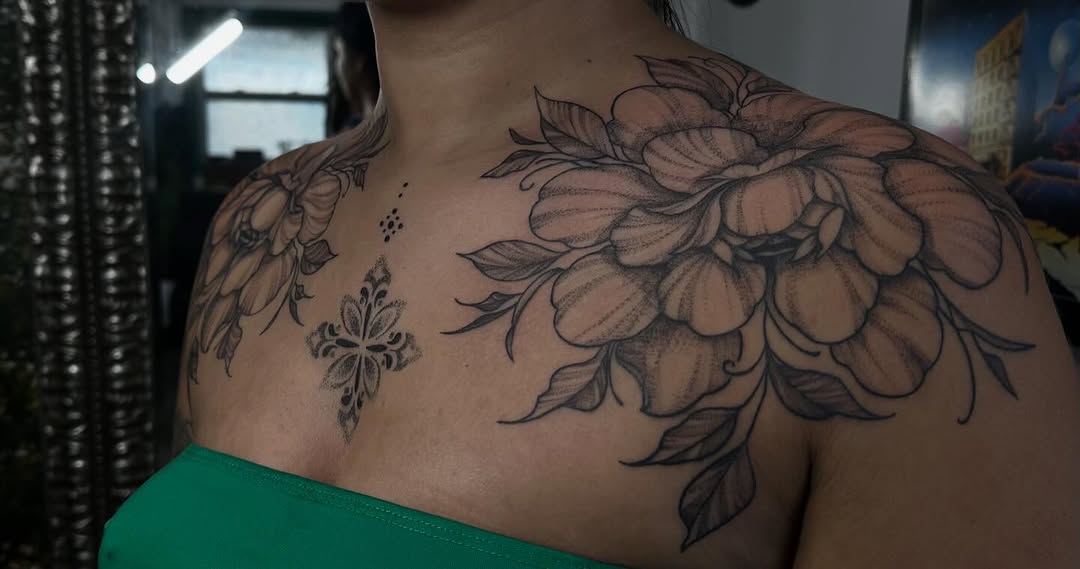 Tattoo by @madfrogs.tattooz β black_and_grey, dotwork