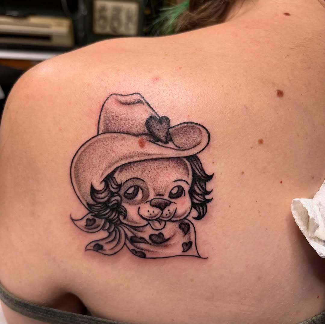 Tattoo by @toughcookietattoo — new_school, black_and_grey