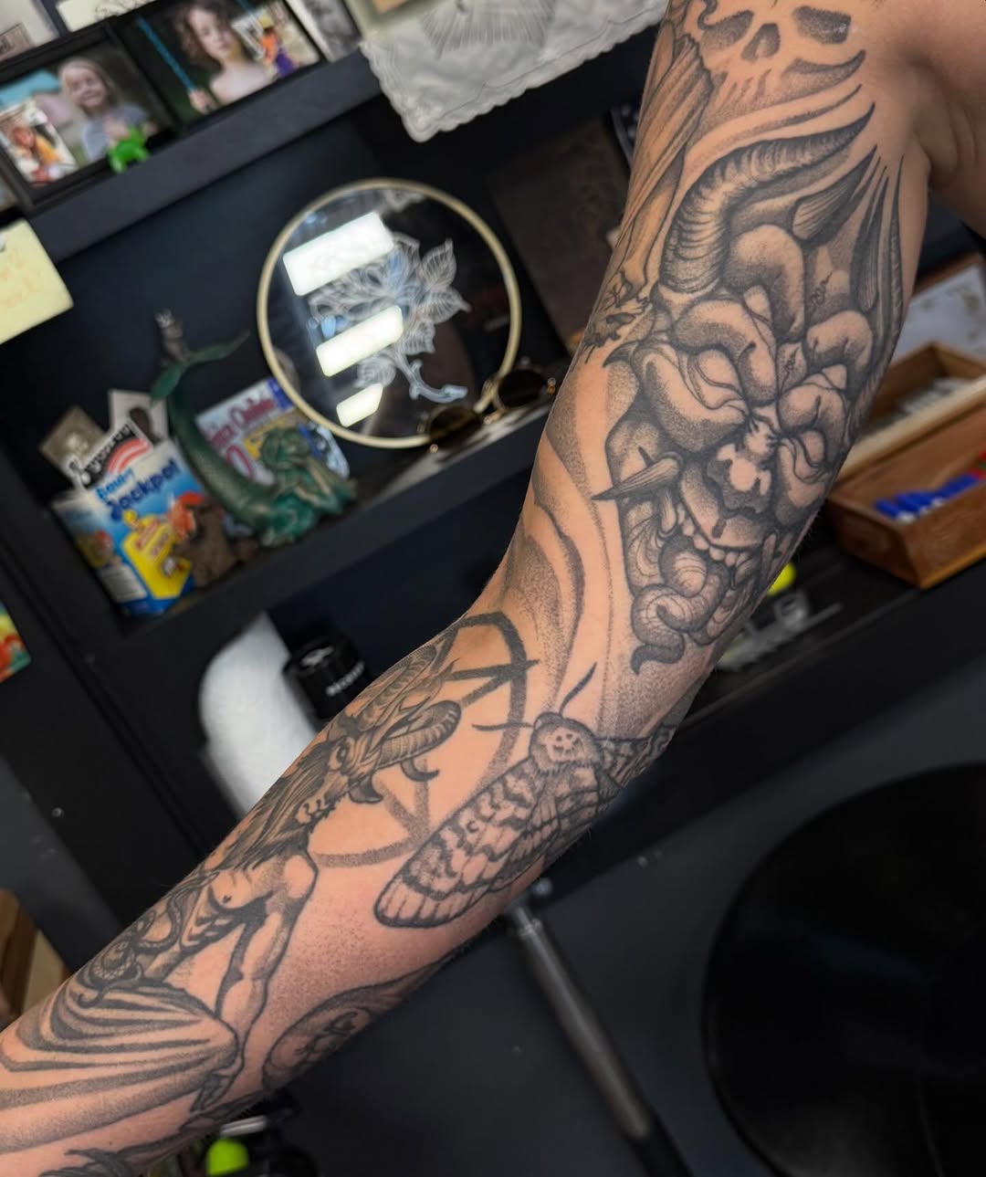 Tattoo by @willcampbellart — black_and_grey, dark_realism