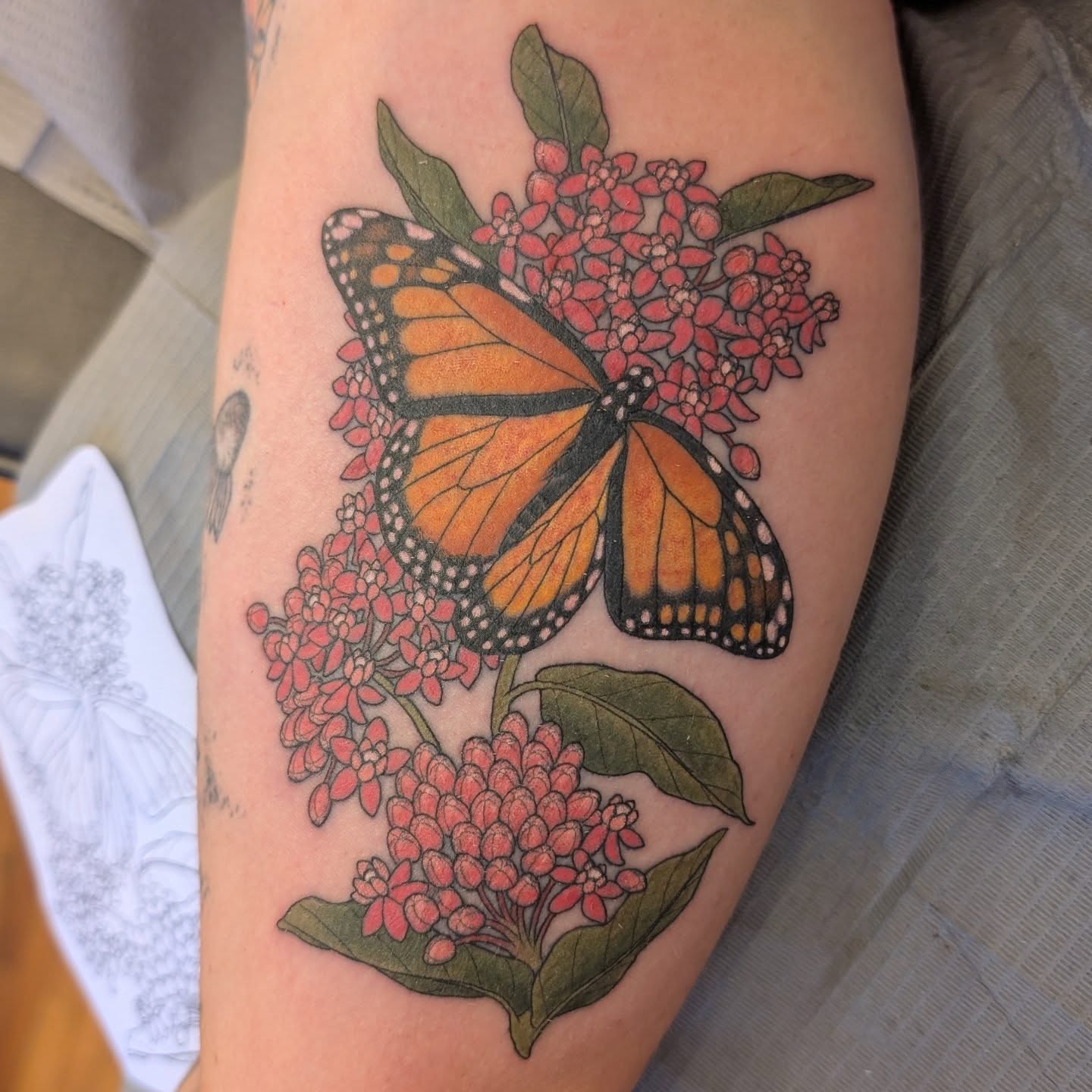 Tattoo by @mothandflametattoos — dotwork, realism