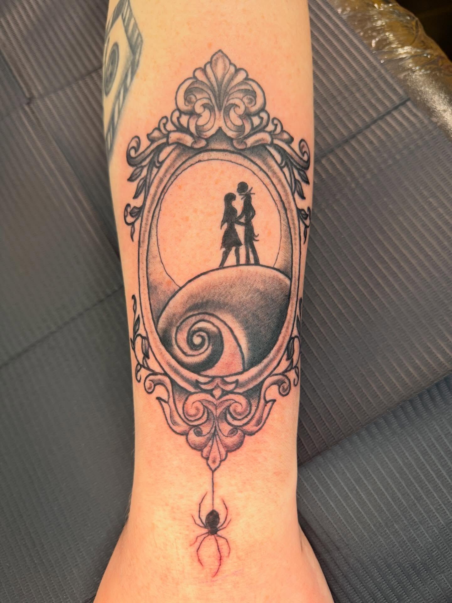 Tattoo by @samanthahouston_art — black_and_grey, geometric