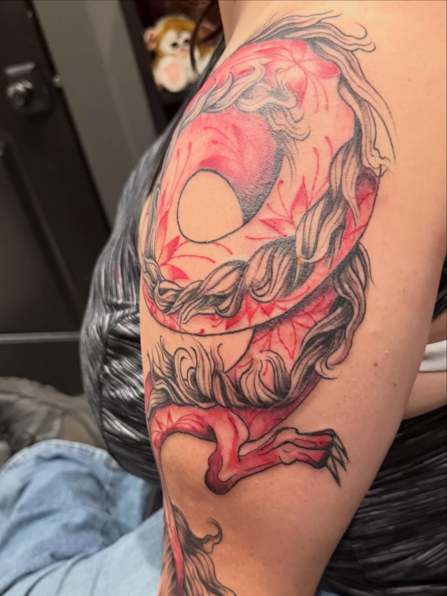 Koi fish japanese irezumi tattoo on the shoulder by Courtney