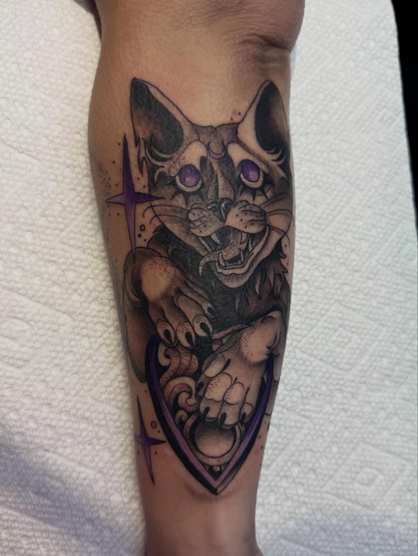 Tattoo by @kaliirisart — dotwork, realism