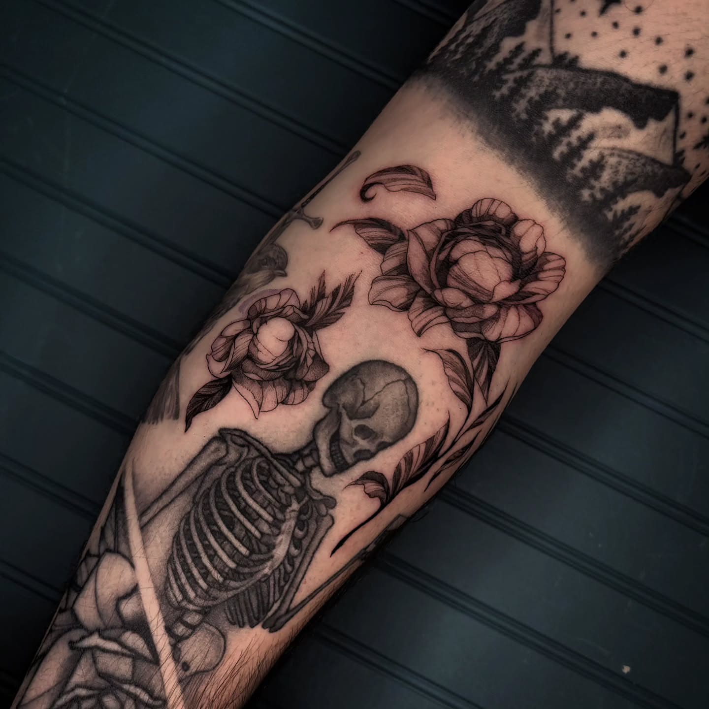 Tattoo by @brightboneink — black_and_grey, realism