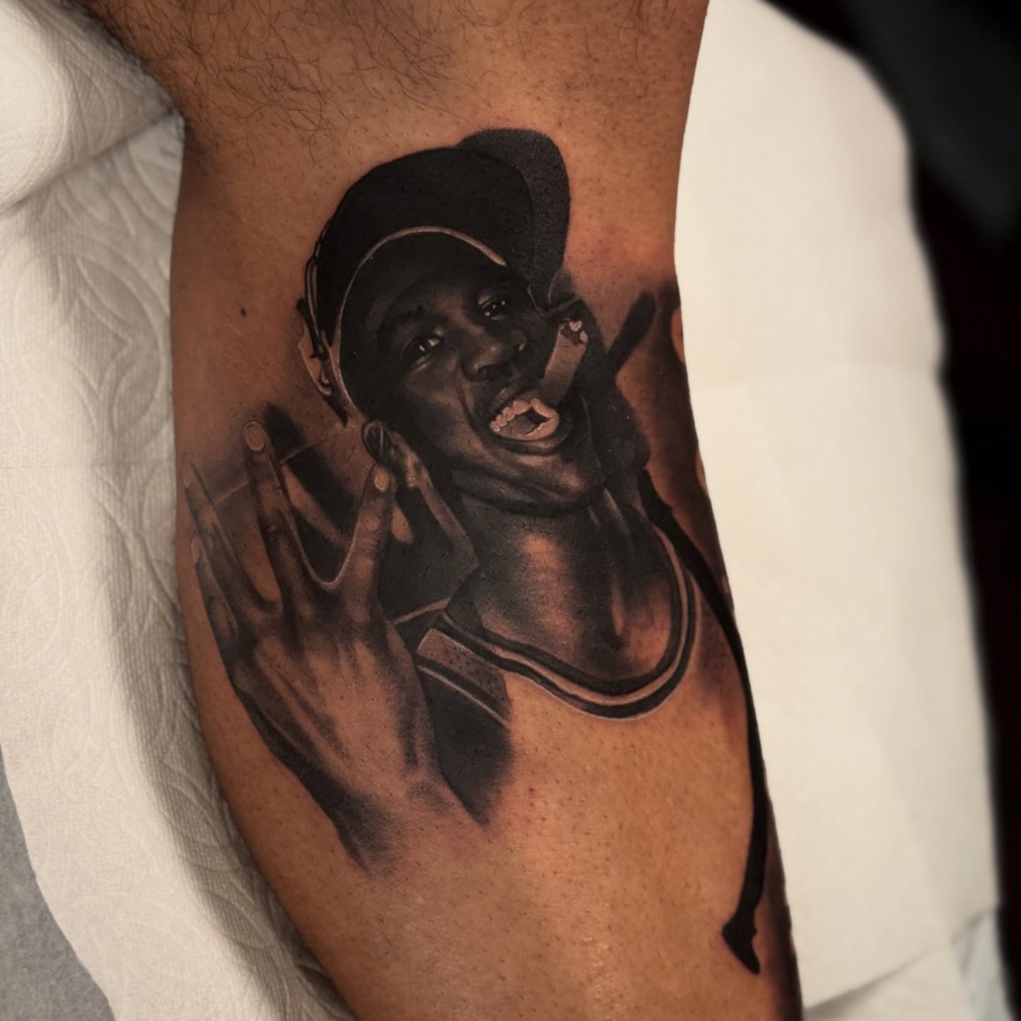 Rapper realism tattoo on the forearm by 🇵🇭Joseph Passion