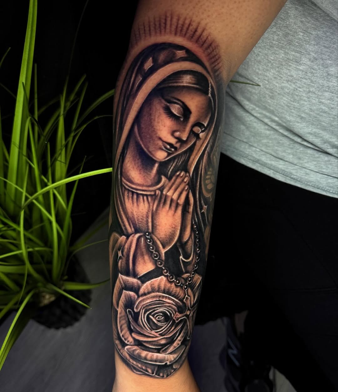 Tattoo by @rainofinktattoos — realism, black_and_grey